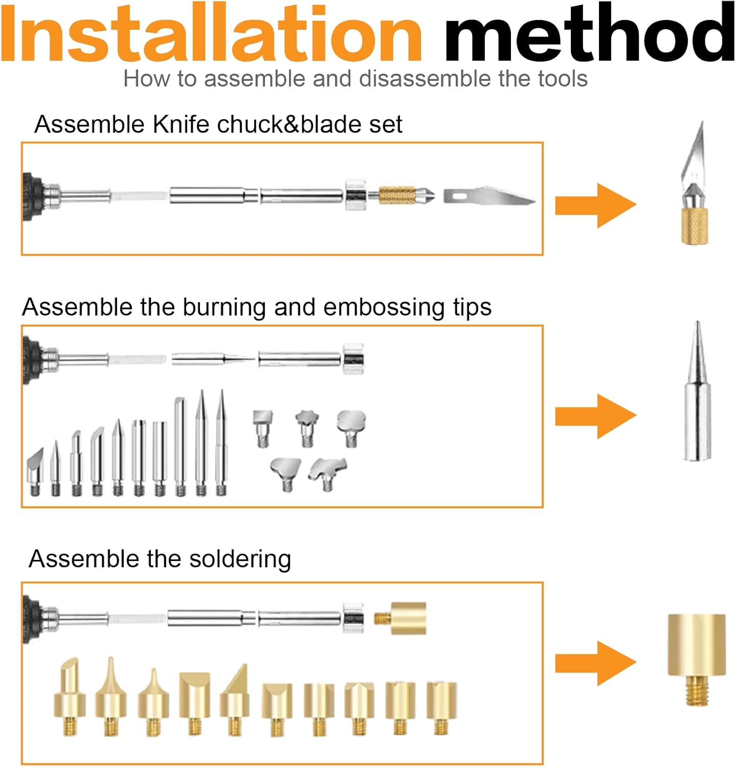 82 PCS Wood Burning Accessories for Pyrography Pen Wood Embossing Carving DIY Crafts