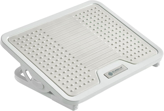 EUREKA ERGONOMIC Tilt Adjustable Footrest, Foot Rest for Under Desk at Work with Massage Surface, Office Foot Rest Under Desk with 20 Degree Tilt No Locking, Metal Frame