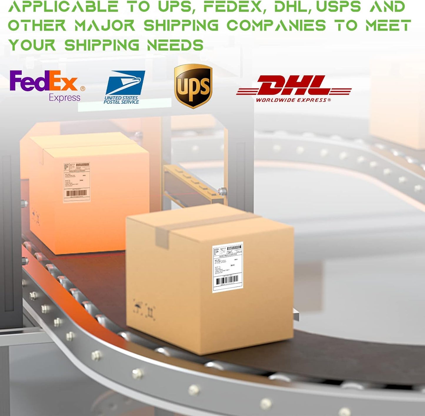 MFLABEL 32 Rolls of 450 Counts, 4x6 Shipping Labels, Mailing Postage Labels for Zebra 2844 ZP-450 ZP-500 ZP-505