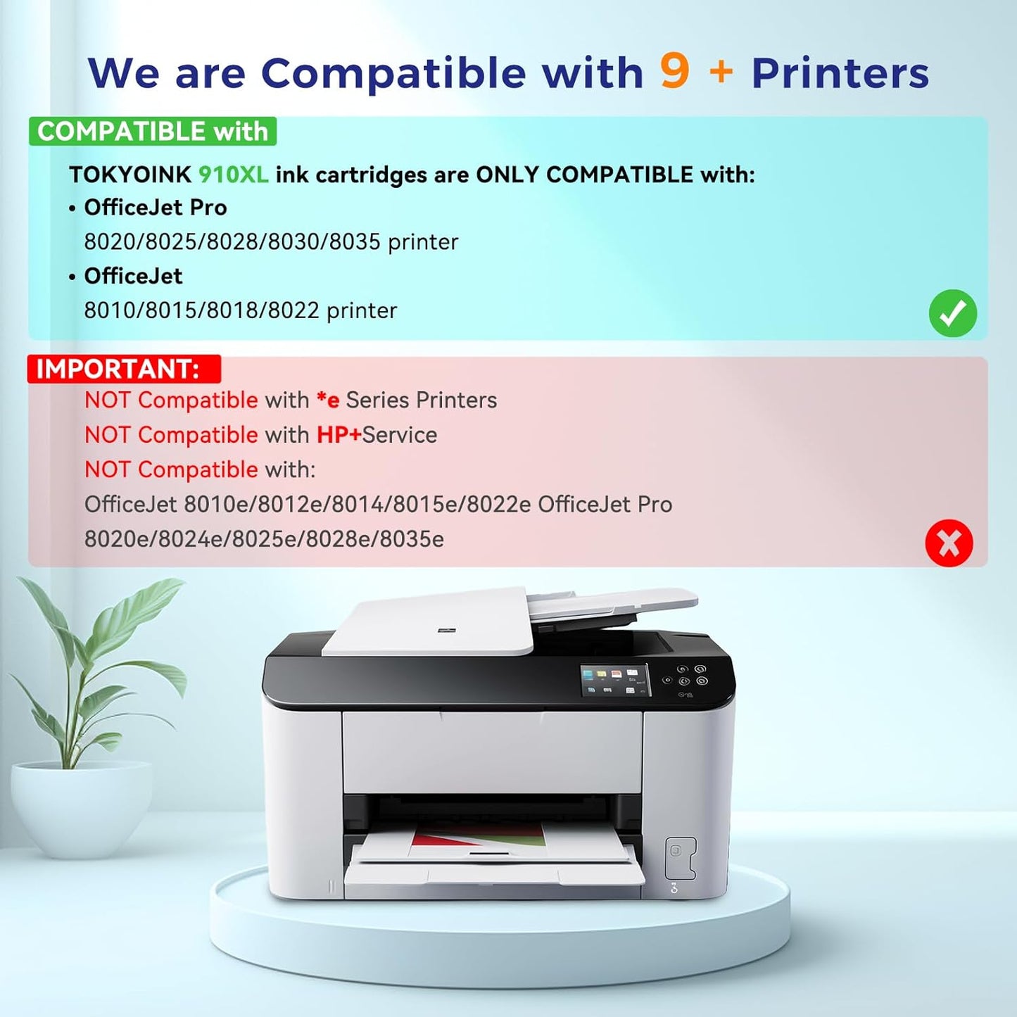 910XL Ink Cartridges for HP Printers Replacement for HP 910XL Ink Cartridges Combo Pack HP910XL Work for Officejet Pro 8020 8025 8028 8030 8035 8022 Printer (Black and Color, 4 Pack)