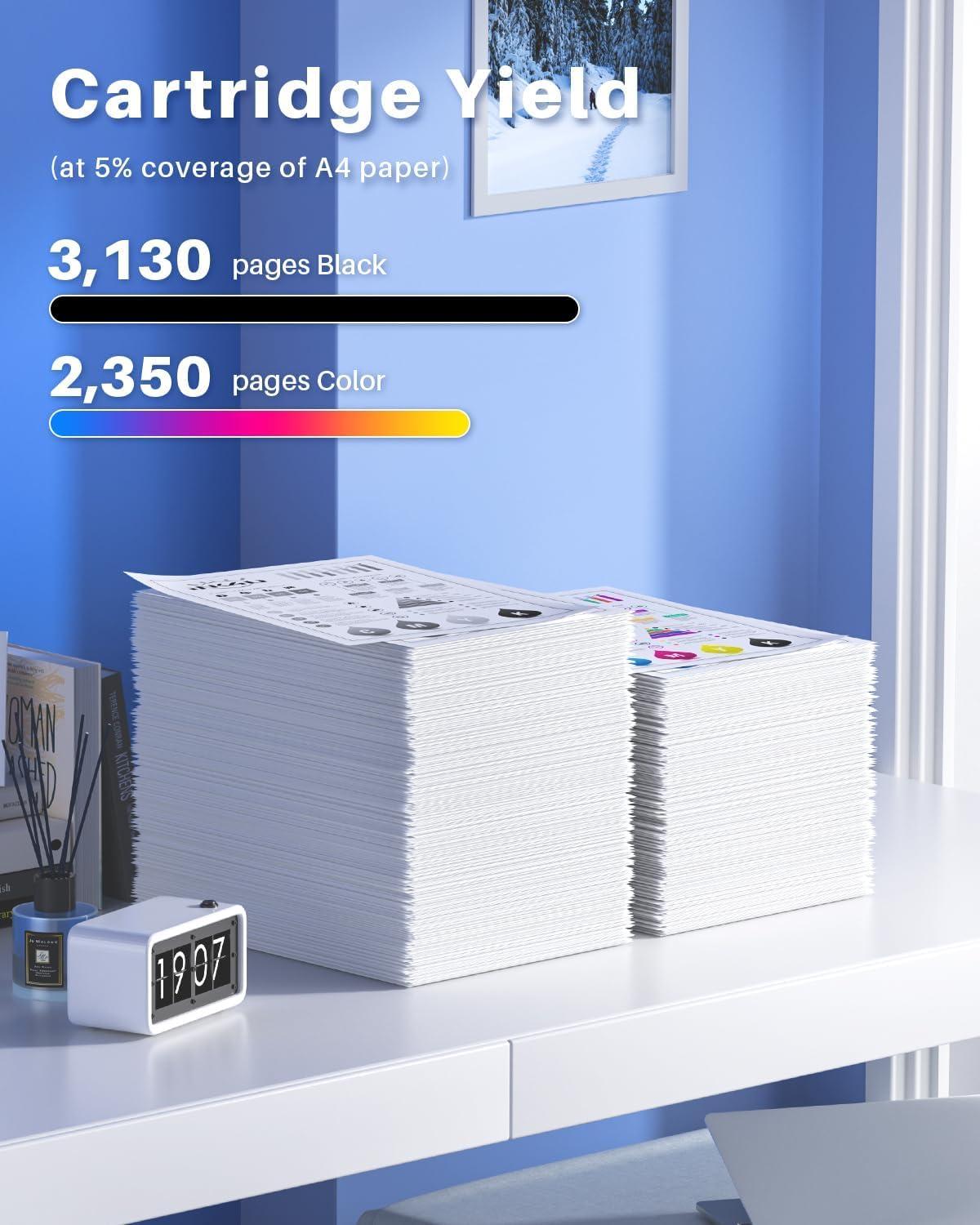 067H Toner Cartridge Set Compatible Replacement for Canon CRG-067H 067 Toner Work with imageCLASS MF654Cdw MF656Cdw MF653Cdw LBP633Cdw LBP632Cdw Printer (4 Pack,BK/C/M/Y)