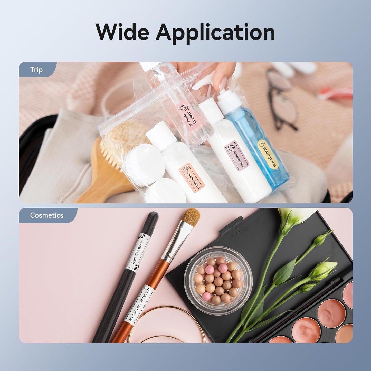 NIIMBOT D11 New Version Label Maker Machine with Tape,300DPI Bluetooth Label Printer, Portable Thermal Printer,Sticker Maker for Organizing Home Office School，Full Black