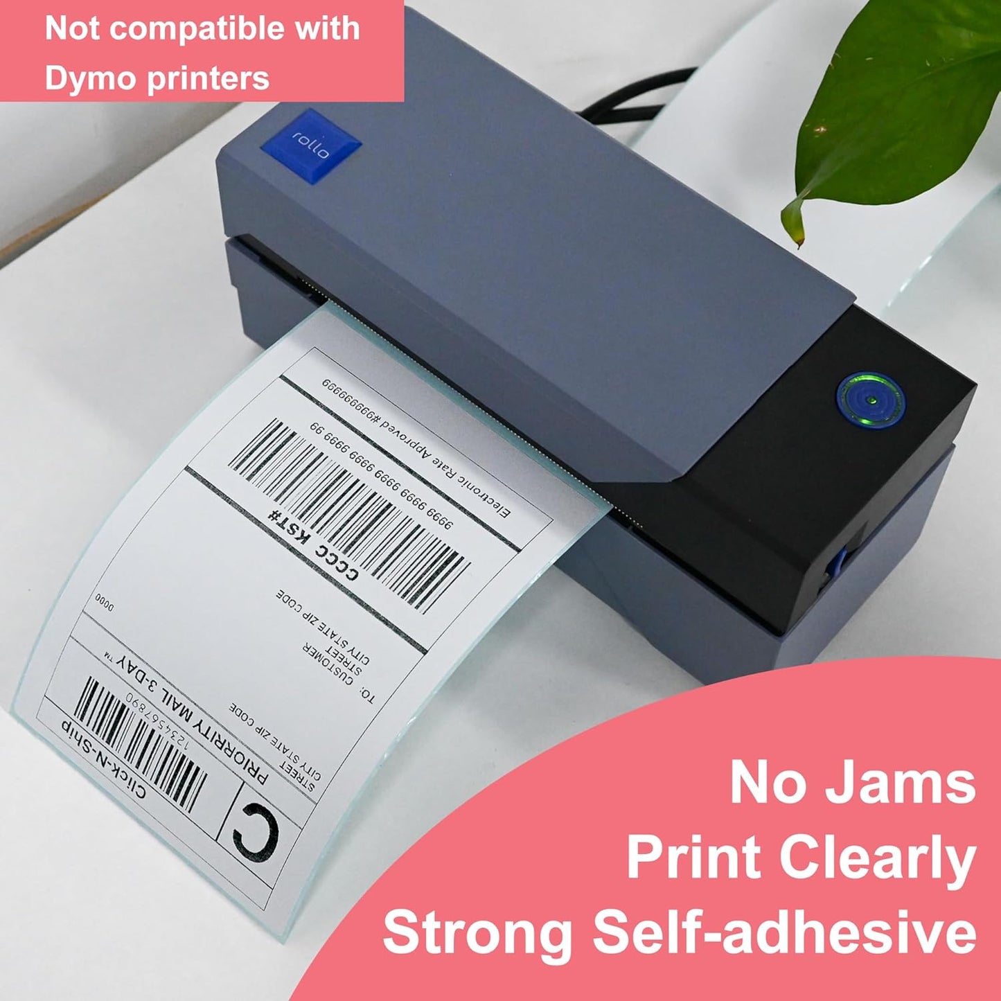 L LIKED 2 Rolls 4" x 6" Thermal Labels with 250 Labels/Roll - Compatible with Zebra & Rollo Printer Blank Direct Thermal Shipping Labels