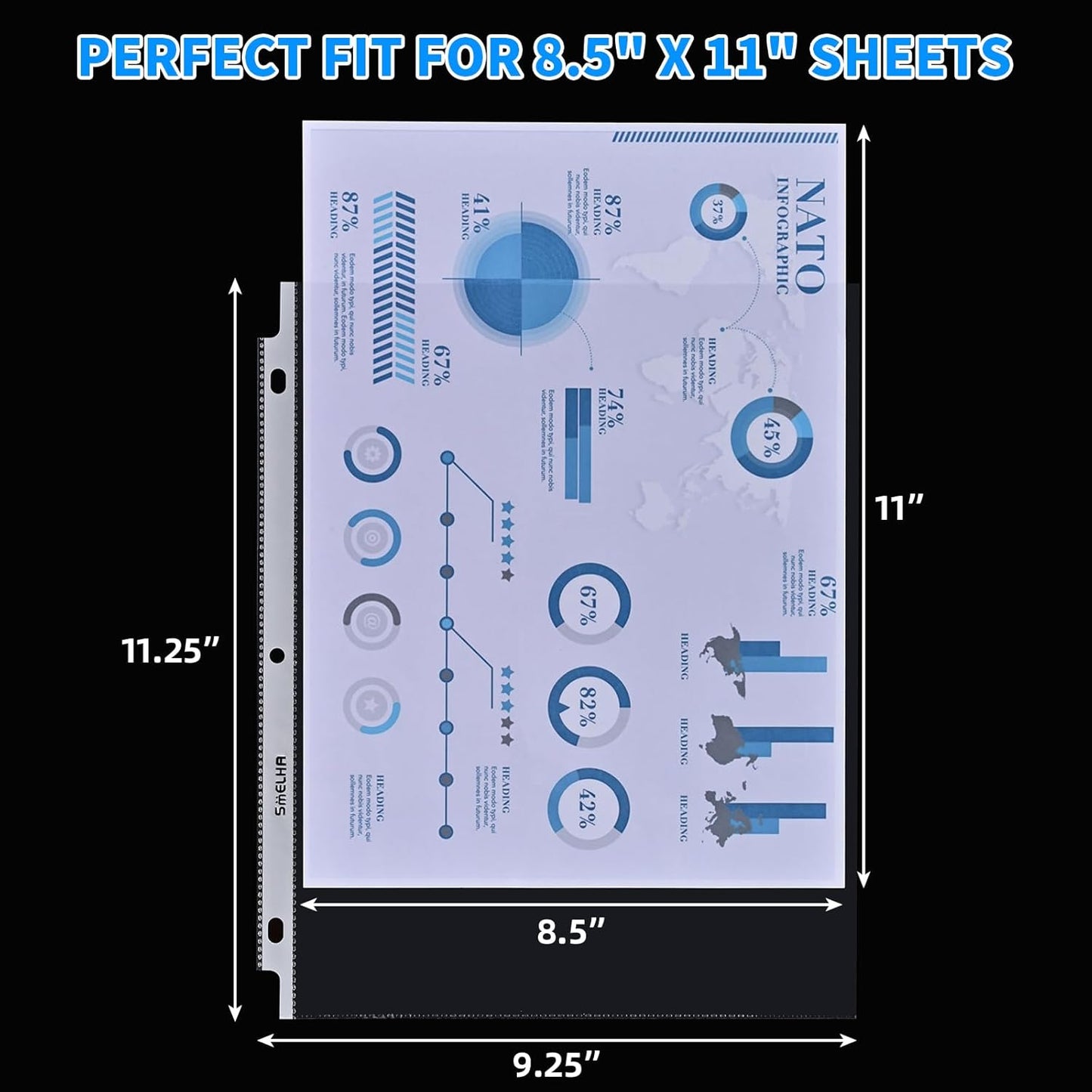 Sheet Protectors 200 Page,Page Protector 8.5" x 11" ，Upgraded Clear Plastic Page Protectors,for 3 Ring Binder, Top Loading Paper Protector with Reinforced Holes,Holds Multiple Sheets，Letter Size