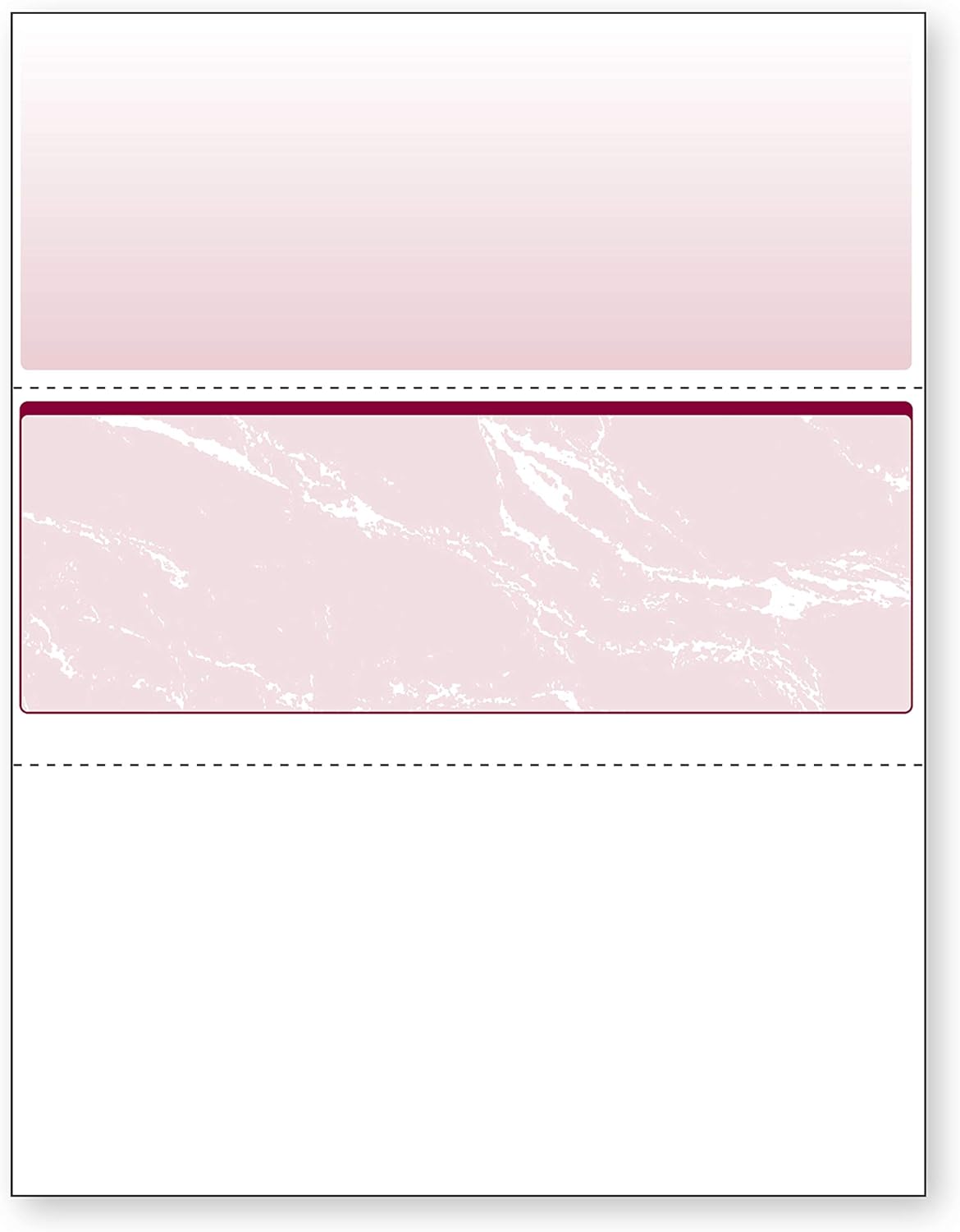 DocuGard Standard Burgundy Marble Middle High Security Check Paper - Laser/Inkjet Printer Compatible - 11 Security Features - 500 Blank Business Checks (04511)