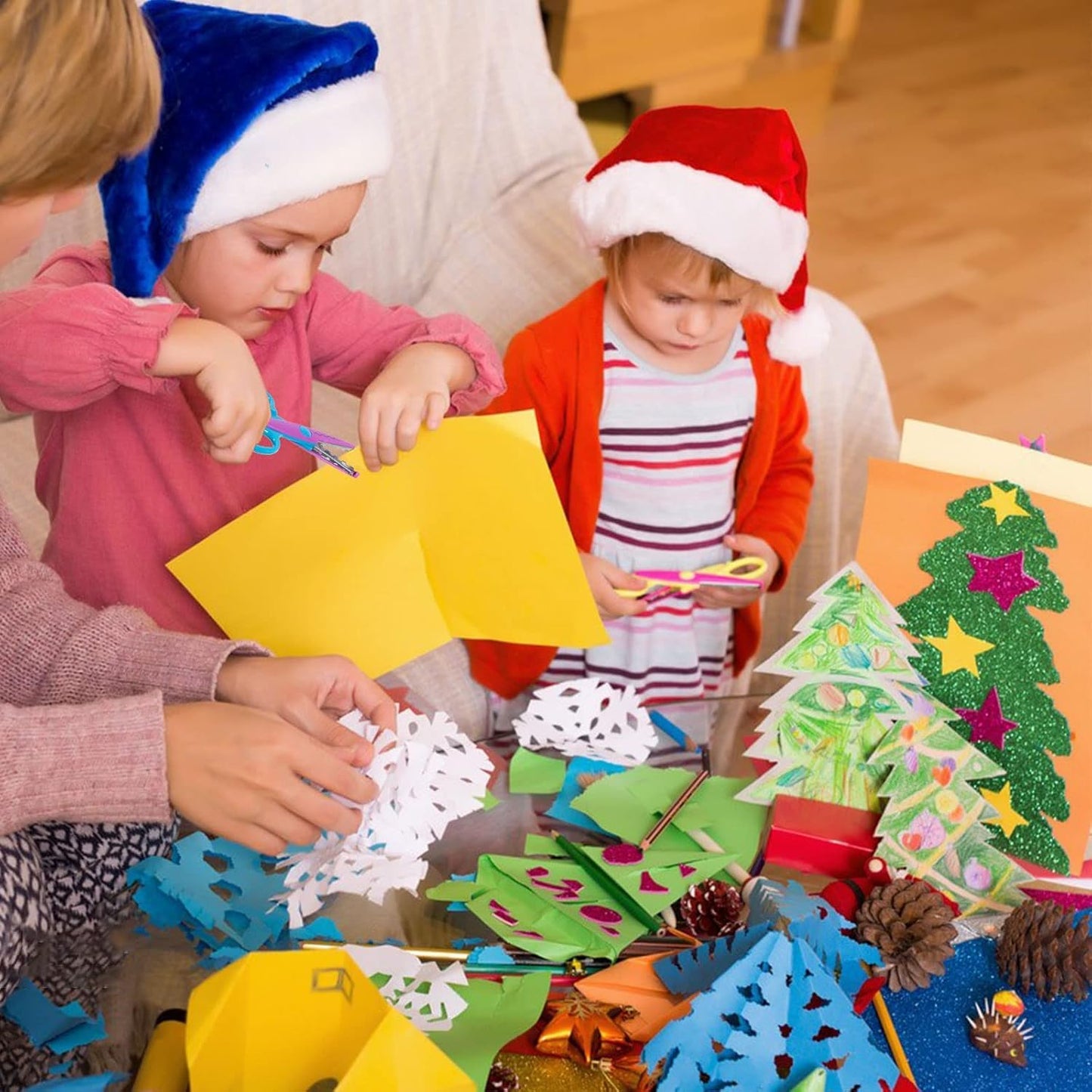 Craft Punch and Creative Scissors, 26pcs Craft Scissors Decorative Edge Set for Adults, 6 PCS Decorative Edge Scissors,20 Paper Punch for Scrapbooking, Crafts, DIY Photos Album