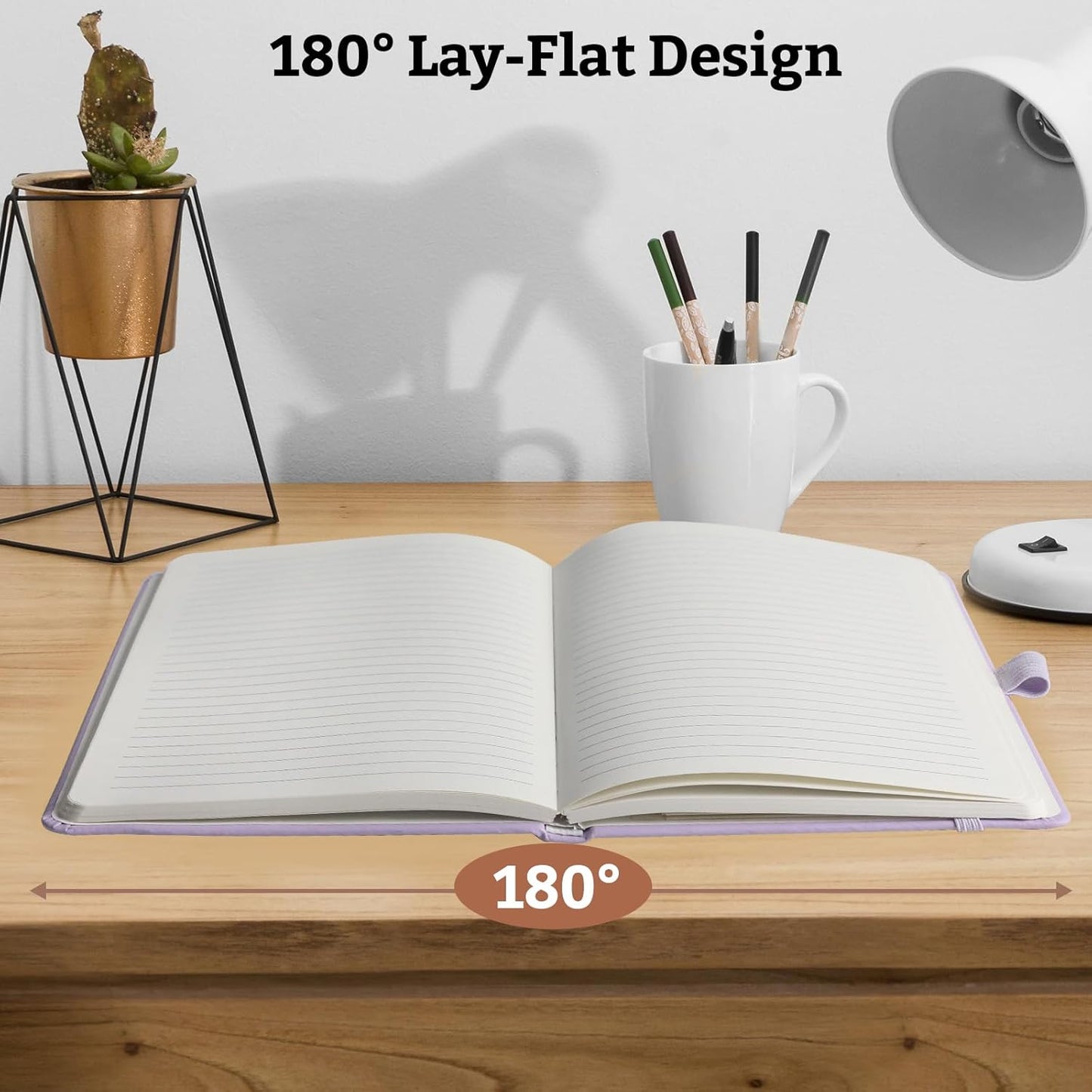 Hardcover Lined Bullet Dotted Journal Notebook, A5 140 192 Pages 100 120Gsm Paper College ruled for School,Work,Travel,and Daily Planning，5.7''*8.3'' (6, Lavender, A5 Lined)