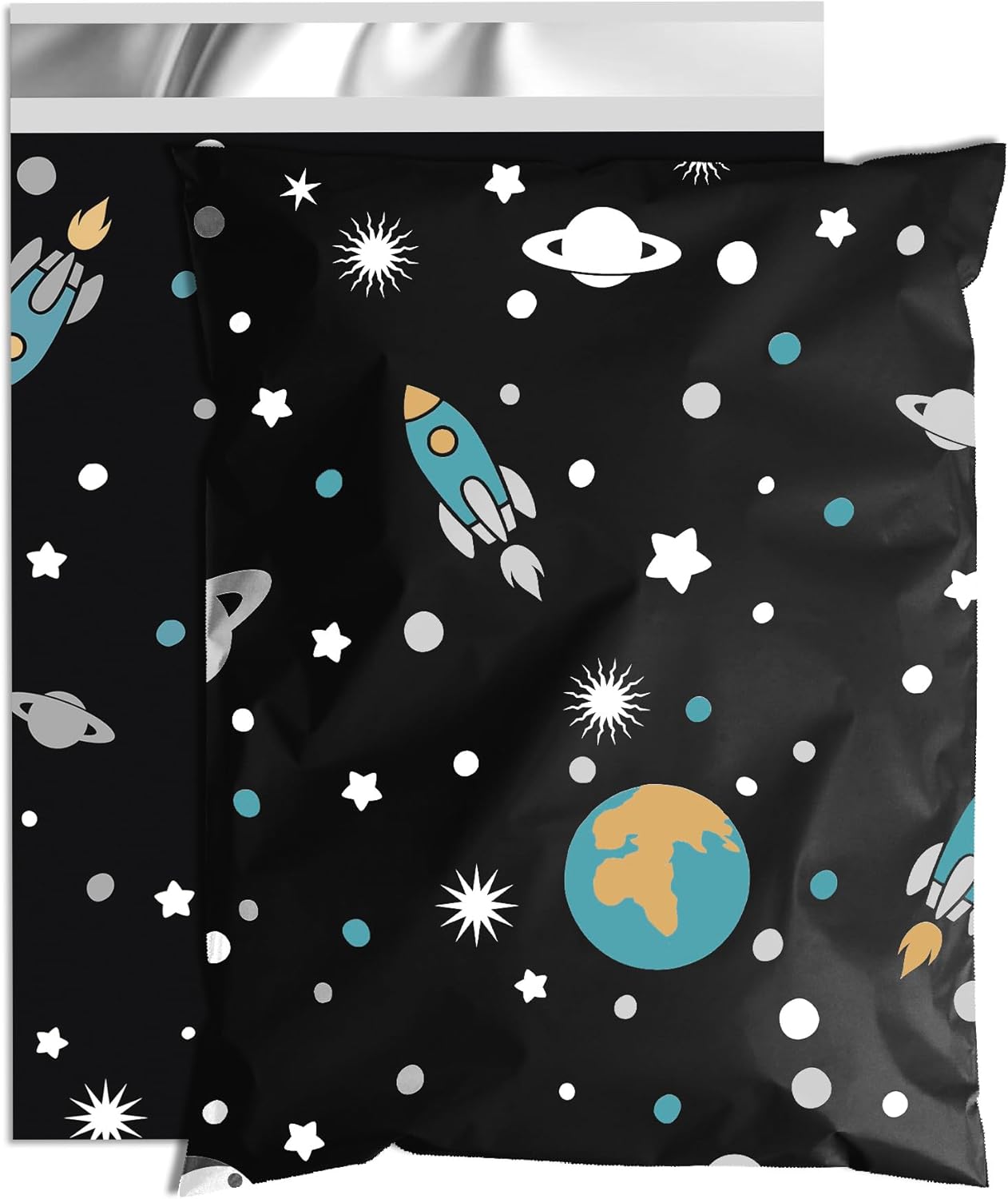 Planets Poly Mailer 10x13 Inch 100 Pcs, Waterproof Shipping Bags for Clothing, Tear-Resistant Mailier Bags, Strong Mailing Bags with Self-Seal