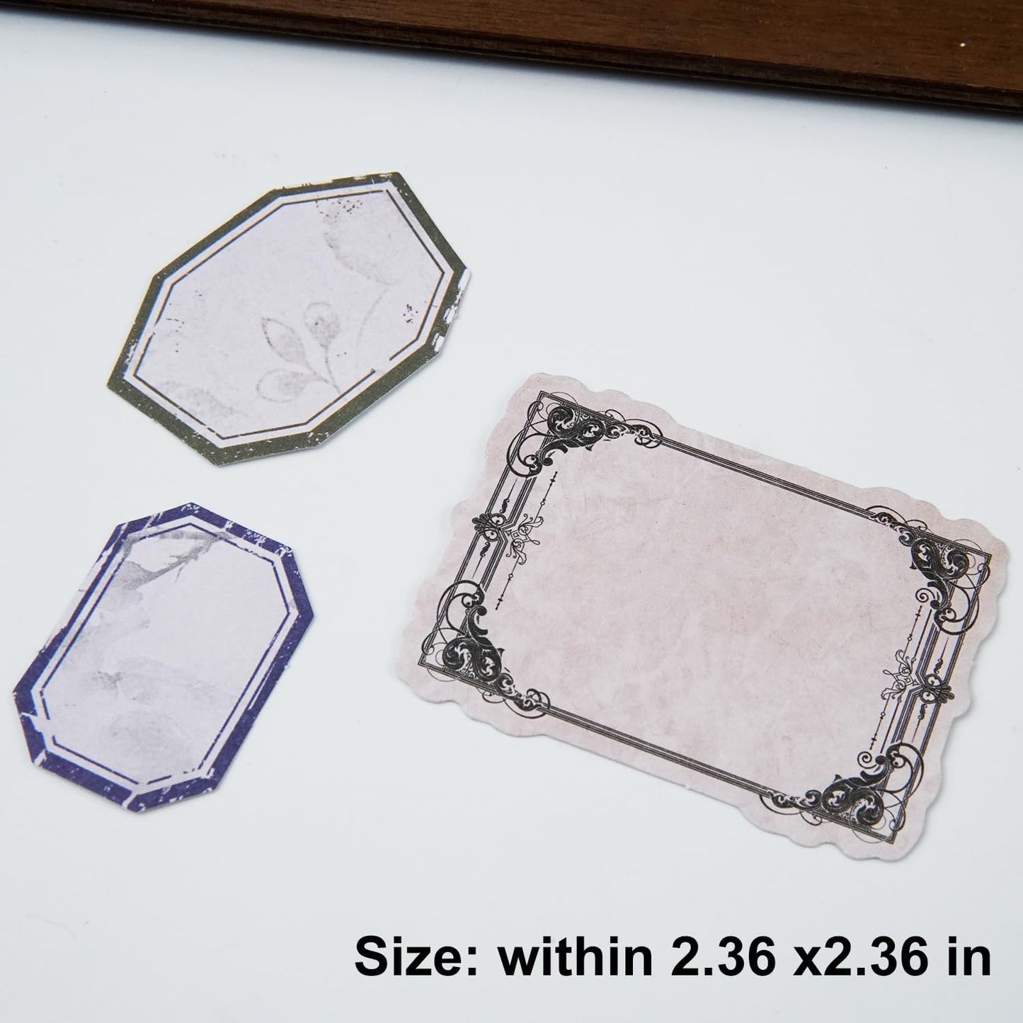 200 PCS Vintage Label Stickers Set, Retro Europe & Basic Designs for Journaling, Scrapbooking, DIY Crafts, Gift Wrapping, and Art, Includes 2 Iron Tins