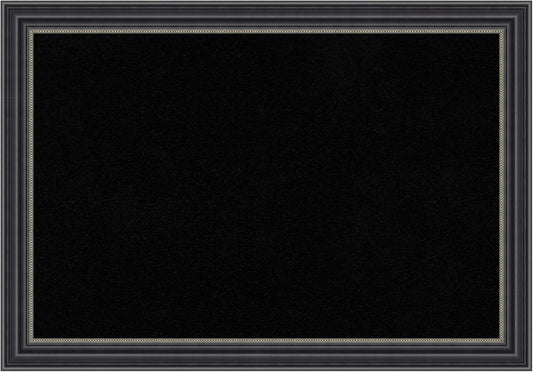 Amanti Art Black Cork Board for Wall, 14x20 Vision Board with Black Wood Frame, Small Corkboard Office Decor for Home Organization, Traditional Corkboard Pinboard to Display Items for Home