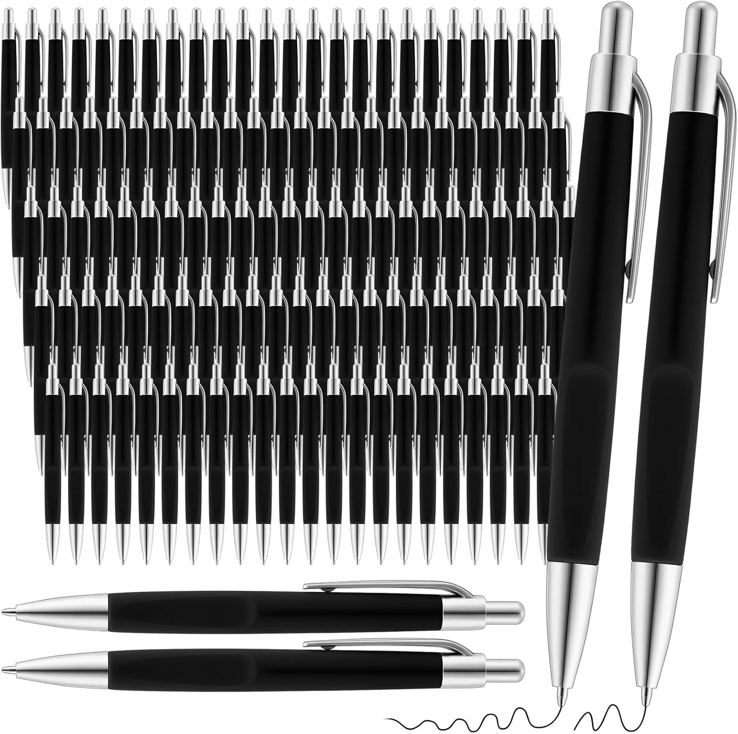 120 Pack Ballpoint Pens Bulk Retractable Gel Ink Pens Back to School Supplies 0.7mm Medium Point Black Ink Smooth Writing for School Office Journal Teacher Student Gifts(Black)