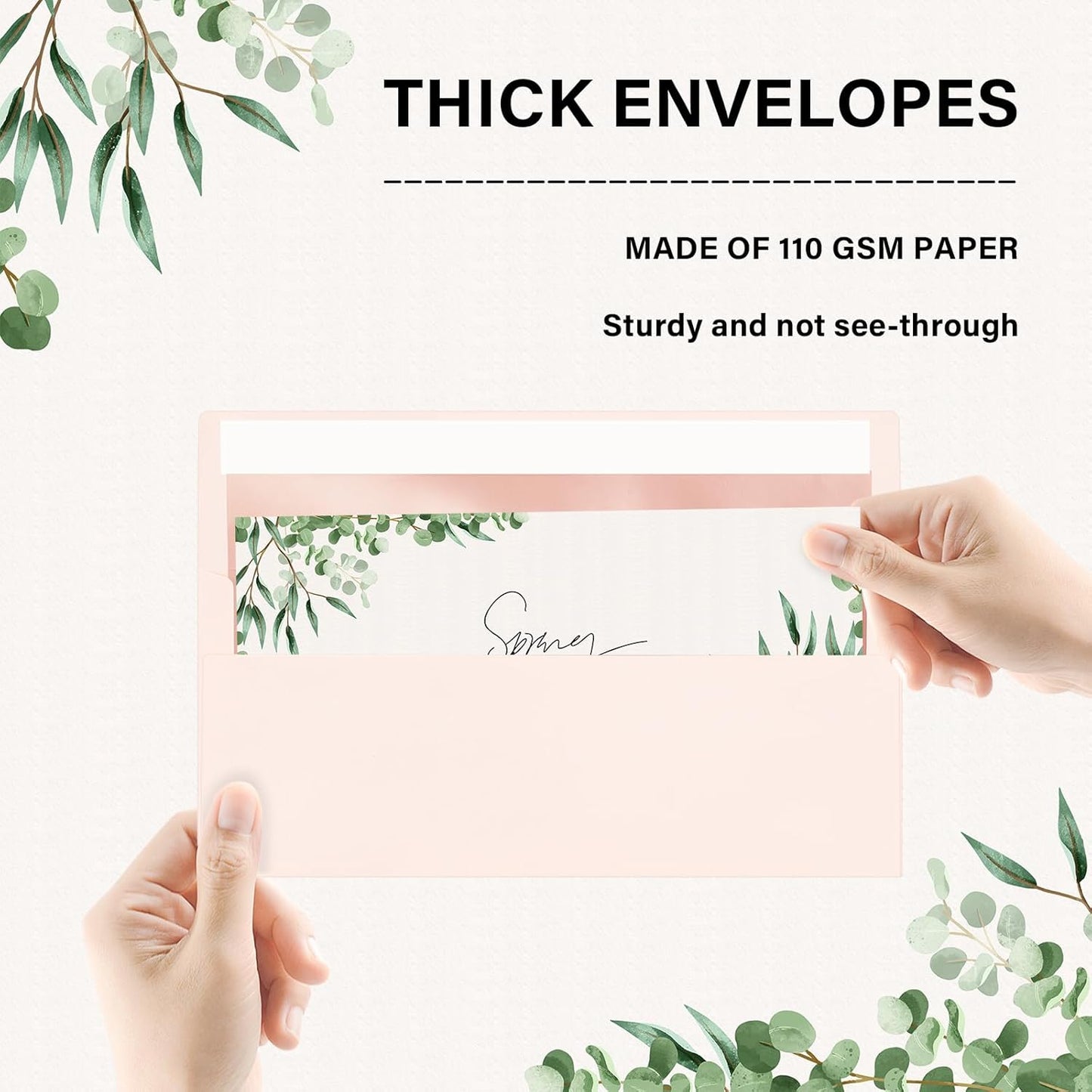 200 Pack #10 Business Envelopes, Self Seal Standard Blush Pink Envelopes with Rose Gold Foil Lining for Secure Business & Legal Mailing, Office, Checks, Letter, Invoices, 4 1/8 x 9 1/2 Inches