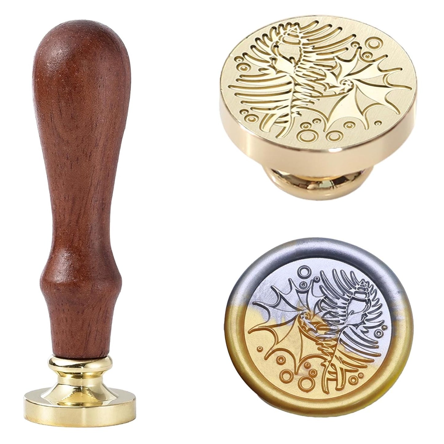 Conch Wax Seal Stamp - 1.18 Inch/30mm Sea Life Sealing Wax Stamp Head,Vintage Brass Stamp with Handle for Envelopes Letters Handicraft DIY and Creative Gifts