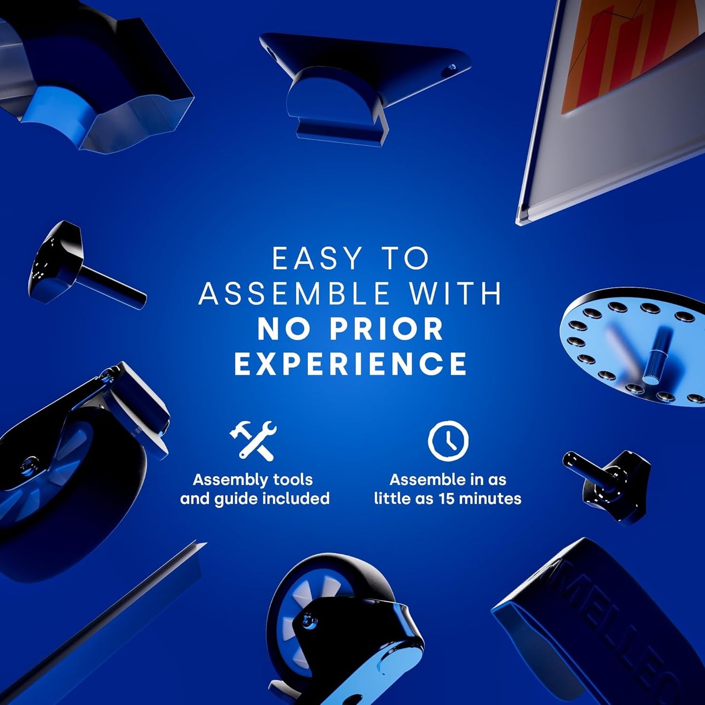 Rolling Dry Erase Board 48 x 36 - Large Portable Magnetic Whiteboard with Stand - Double Sided Easel Style Whiteboard with Wheels - Mobile Standing White Board for Office, Classroom & Home