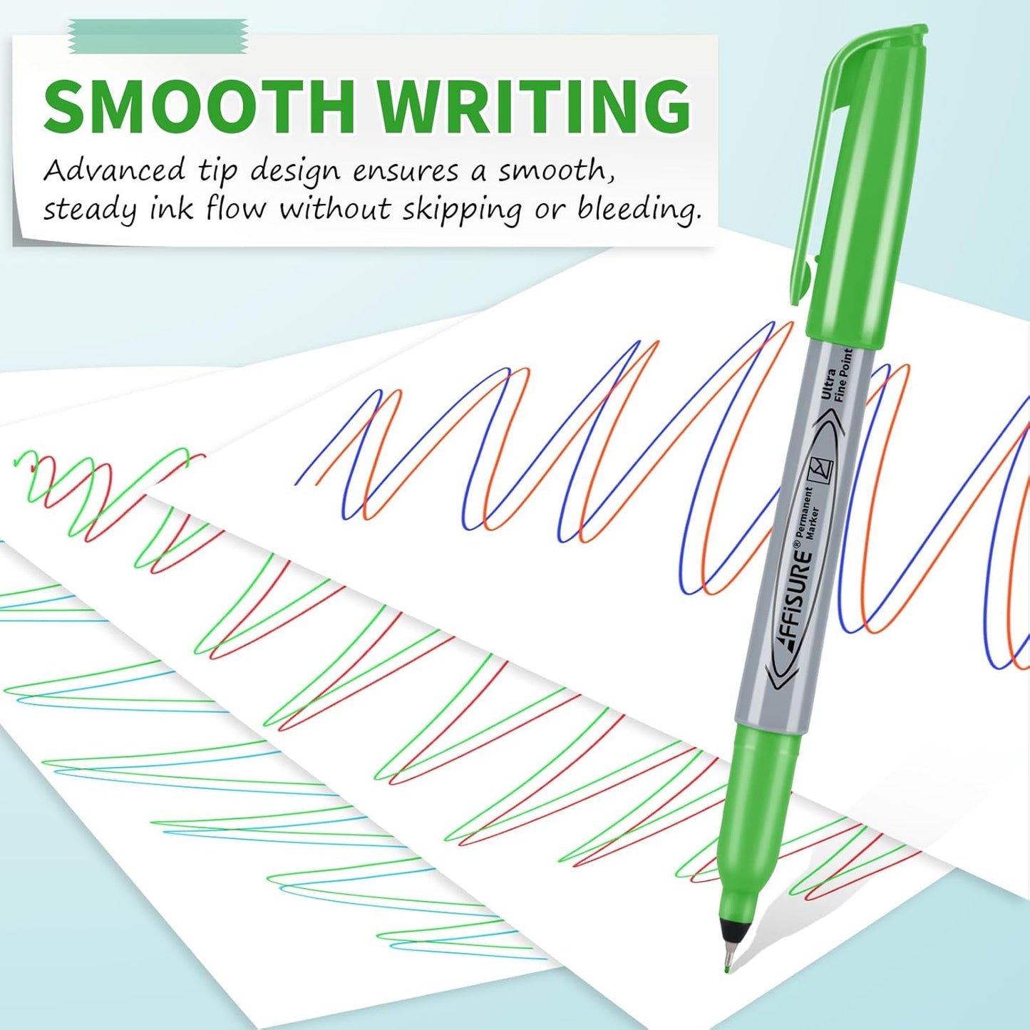 Permanent Markers, Ultra Fine Point Markers Set,12 Assorted Colors Work on Wood, Plastic, Paper, Metal, Stone, Glass for the Artist、Kids、Adult, 12 Count