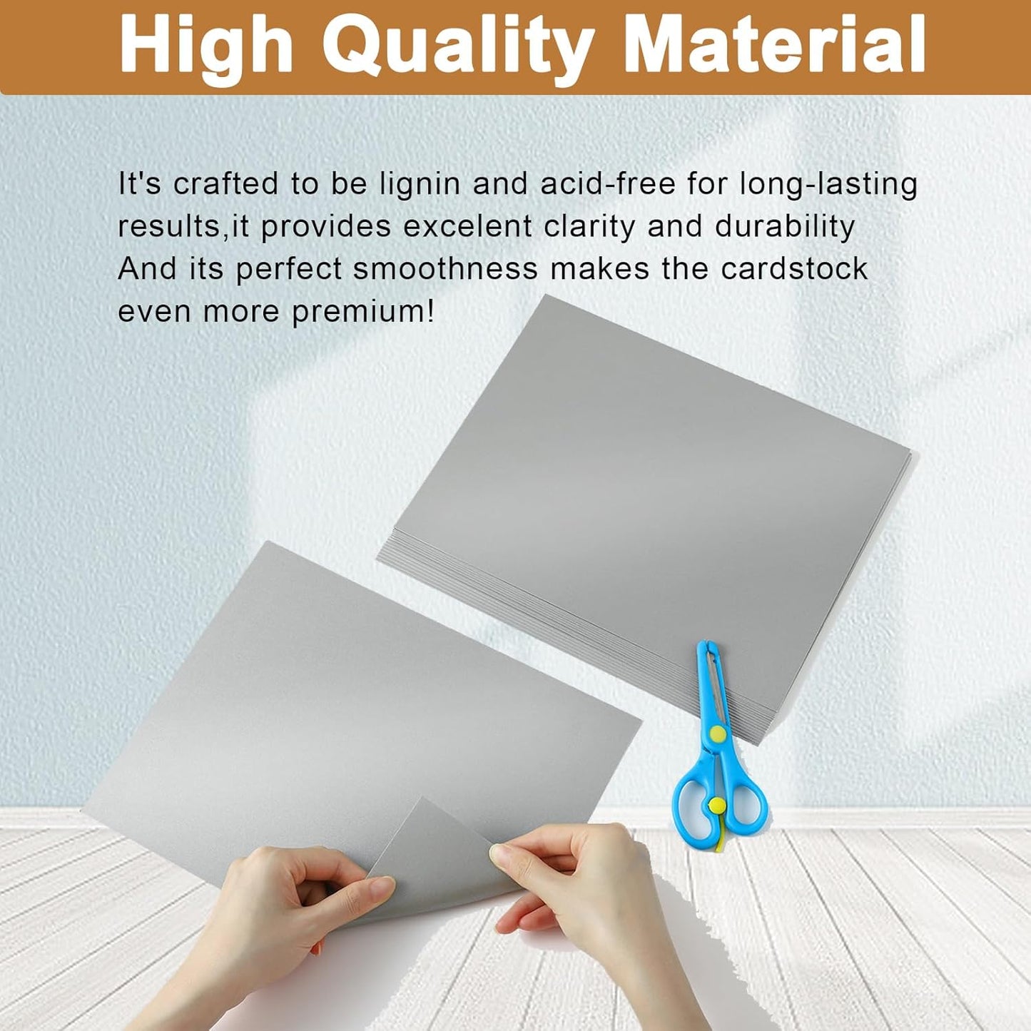 28 Sheets Shimmer Silver Cardstock 8.5 x 11 Metallic Paper, 250gsm/92lb Premium Heavyweight Card Stock for DIY Card Making, Greeting Cards, Wedding Invitations, Paper Crafting