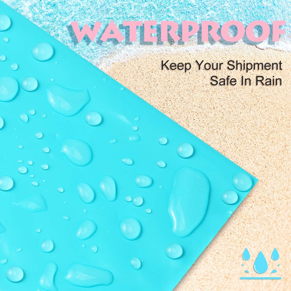 UCGOU Poly Mailers 24x24 Inch Teal 100 Pack Extra Large Shipping Bags Strong Thick Mailing Envelopes Self Seal Adhesive Waterproof and Tear Proof Boutique Postal for Clothing Quilt and More