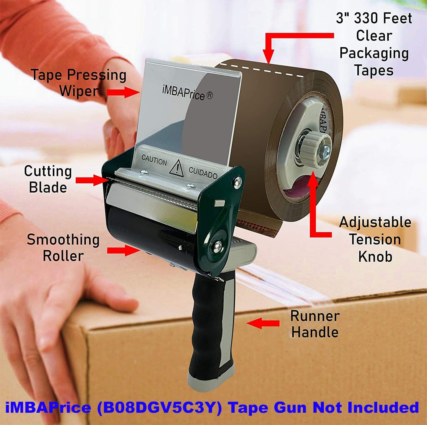 iMBAPrice 3-inches Shipping Packaging Tape - 1 Box of Premium (24 Roll of 110 Yards) 24 x 330 Feet Long 3" Wide Heavy Duty Brown Moving Packing Tape