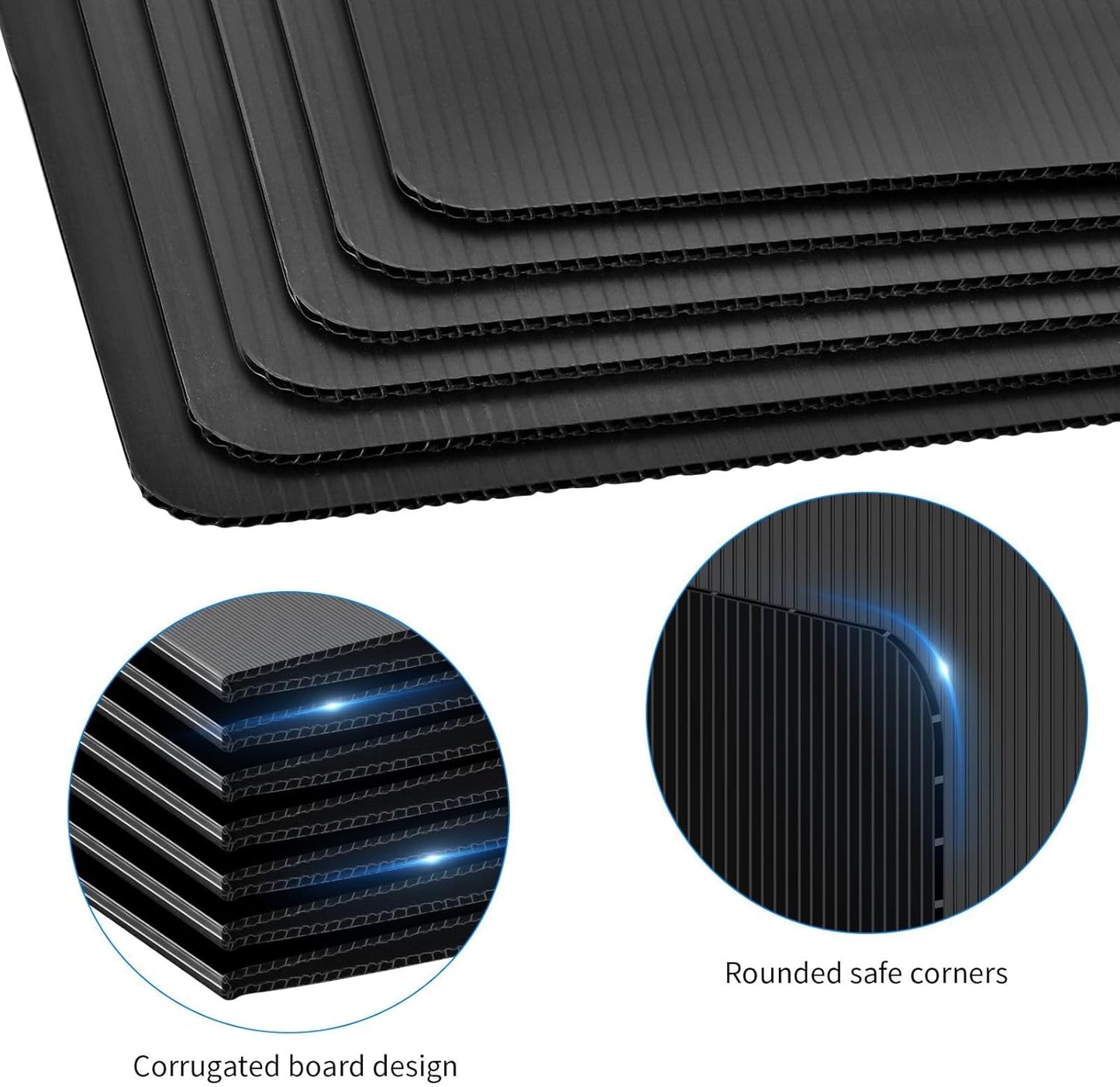 24 Pack Black Desk Dividers for Students, Privacy Shields Folder for Students, Durable & Waterproof Plastic Study Board, Classroom Teacher Supplies Test Divider, Includes 10pcs Extra Labels