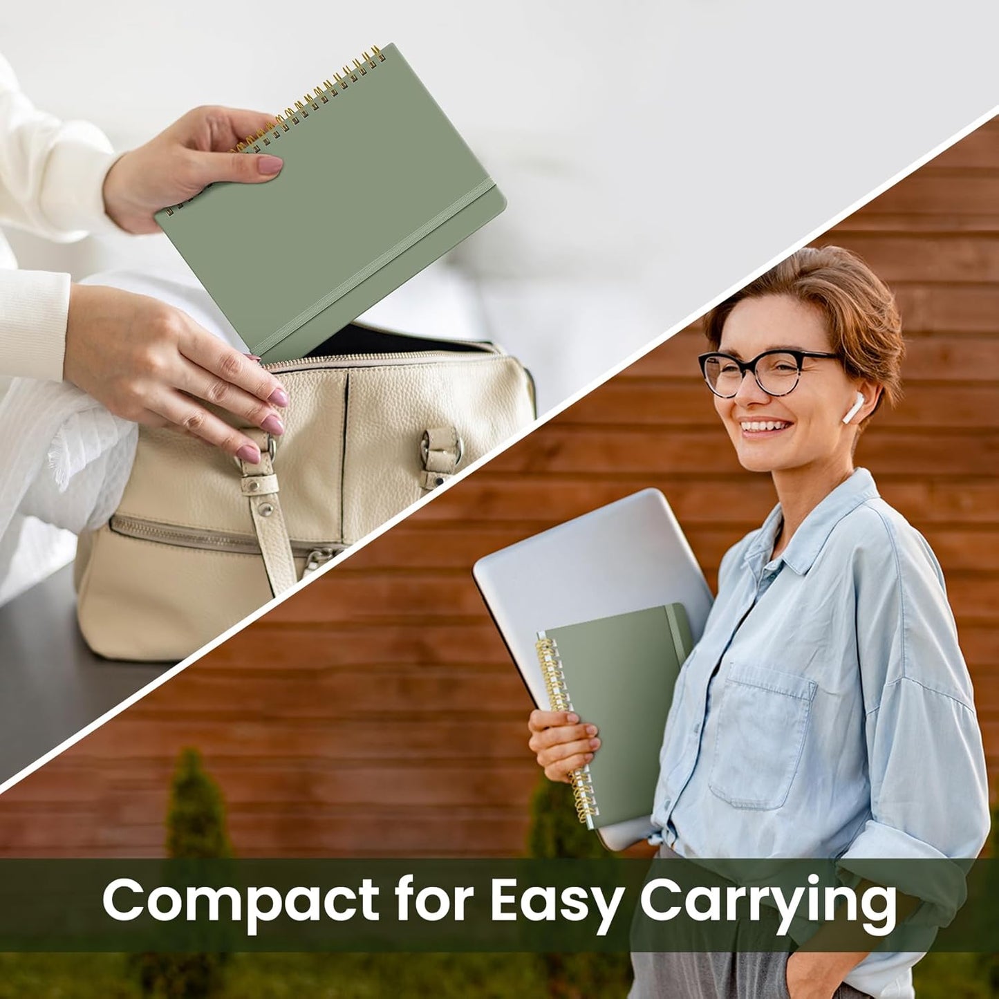 Taja Lined Spiral Journal Notebook for Work, 6 Pack, 140 Pages, College Ruled Hardcover Notebook Journal for Women, 6 Pcs, Journals for Writing, A5(6"x8") - Multi