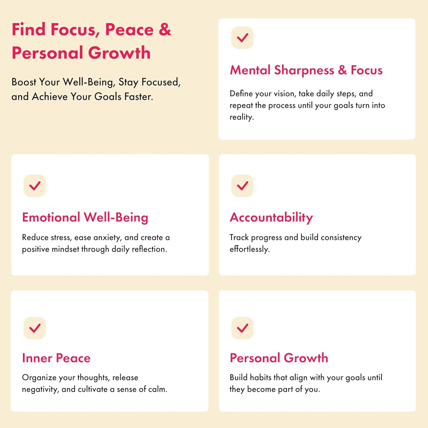 iAmEvolving Journal: Set Goals, Embrace Gratitude, Cultivate Habits, Achieve Inner Peace | Undated Gratitude Journal for Personal Development, Mindfulness, & Daily Reflection. (White)
