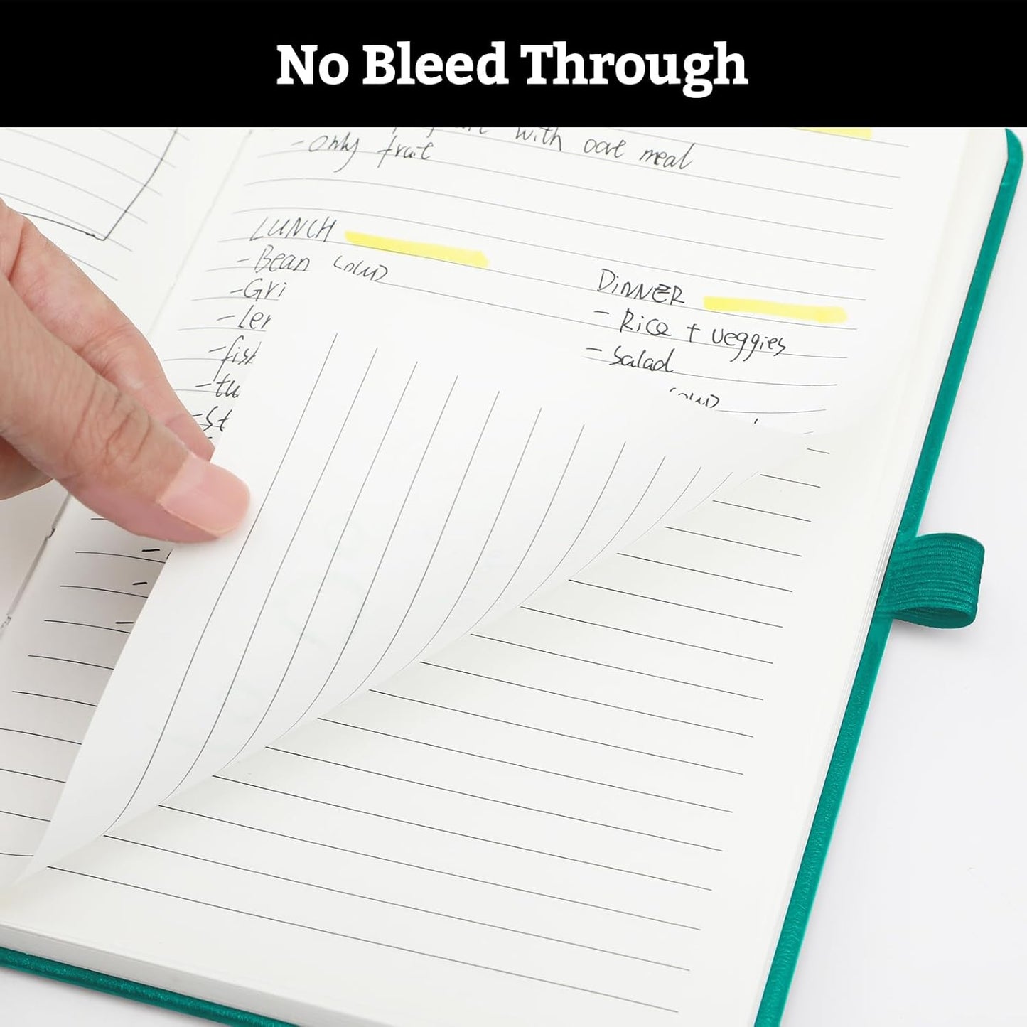 Hardcover Lined Bullet Dotted Journal Notebook, A5 140 192 Pages 100 120Gsm Paper College ruled for School,Work,Travel,and Daily Planning，5.7''*8.3'' (1, Turquoise, A5 Lined)