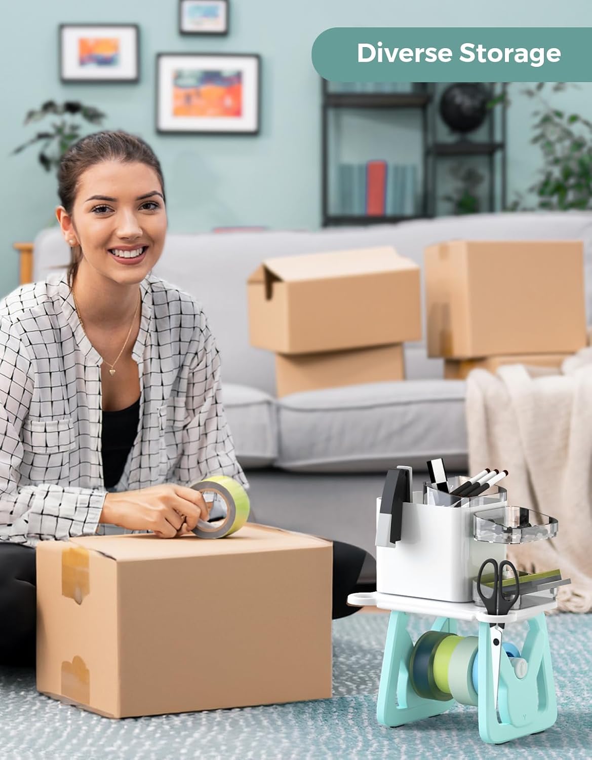 MUNBYN Label Holder for Rolls and Fanfold Labels, Thermal Sticker Holder for Desktop Thermal Printer, Accessory Supplies for Home, Office, Small Business