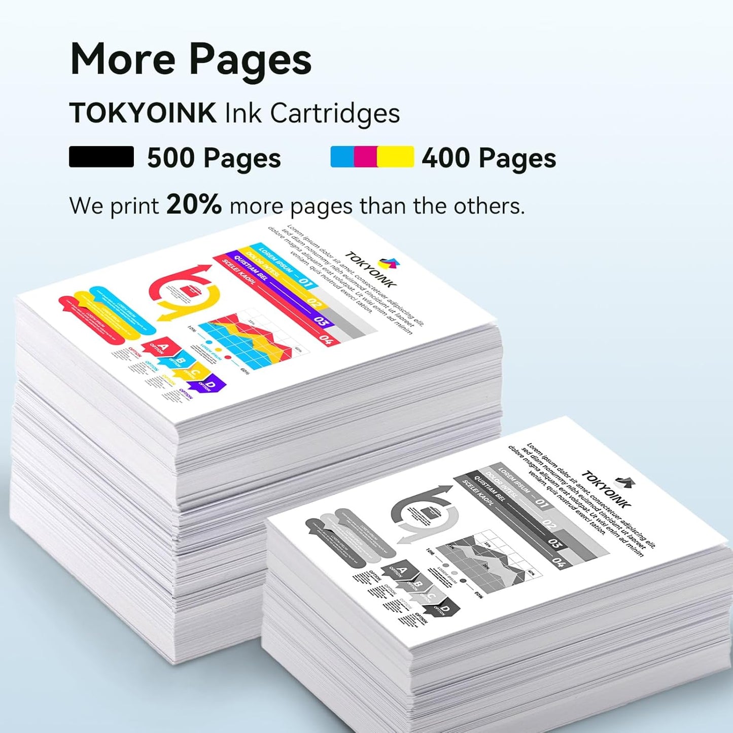 923 Ink Cartridges Combo Pack Replacement for HP 923e 923 923XL Ink Cartridges Work for OfficeJet 8120 8122e 8123 OfficeJet Pro 8130 8135e 8138e 8139e Printer Without Chip (4 Pack)