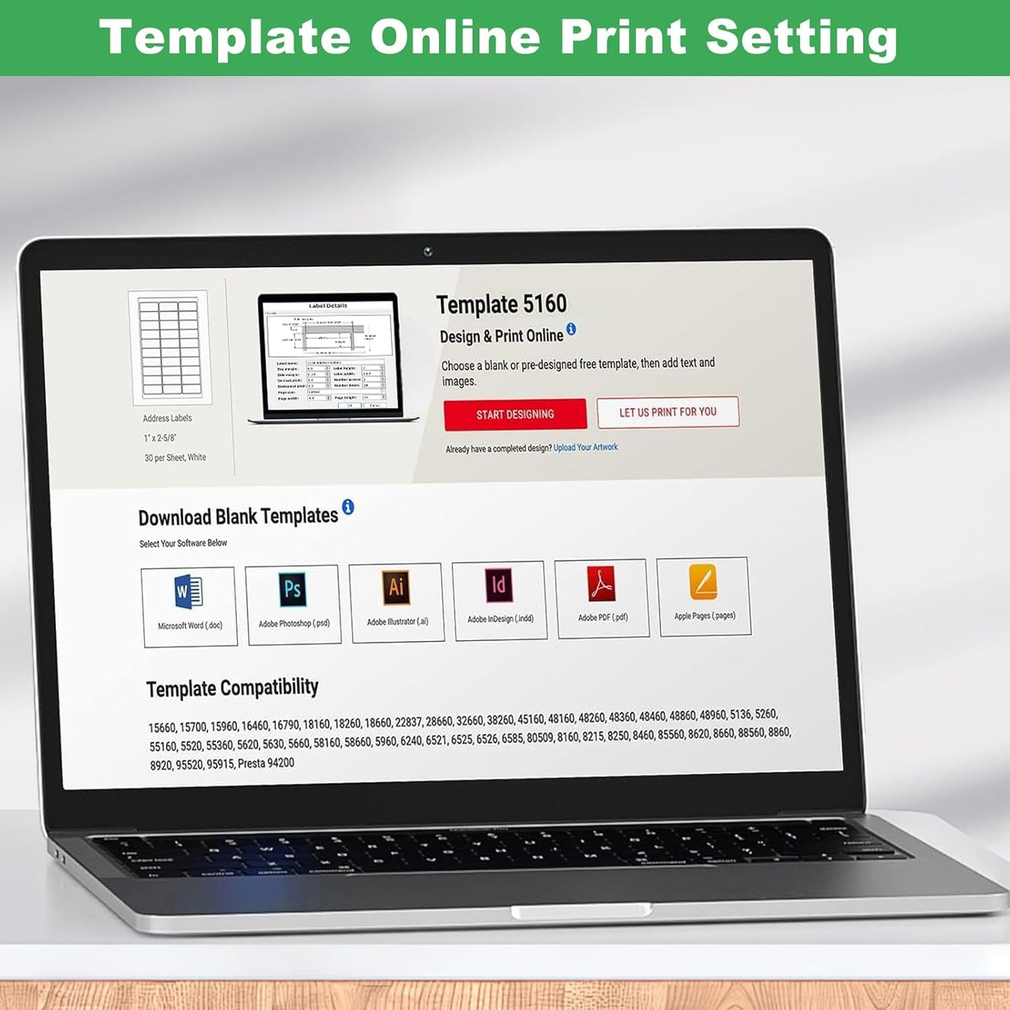 Address Labels 1" x 2-5/8", 15000 Printable Labels for Mailing, Envelopes, Laser/Inkjet Printer, 8.5"×11" White Label Stikcers Paper 30 Up Blank Label Per Sheet,(500 Sheets)