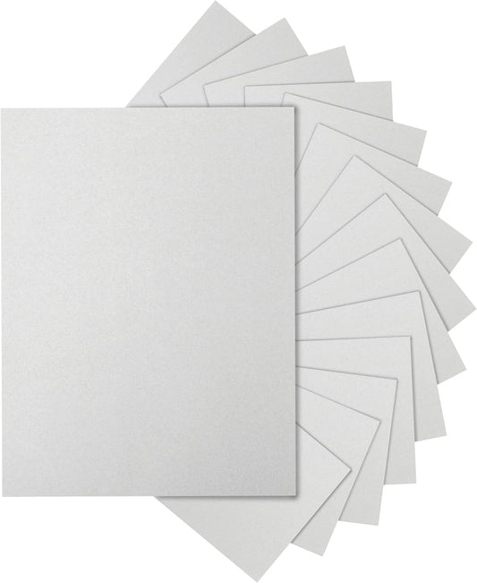 100 Sheets Grey Cardstock 8.5 x 11 Certificates Paper, 200gsm/75lb Premium Gray Card Stock Printer Paper for Card Making, Thank You Cards, Business Cards, Menus, Scrapbooking