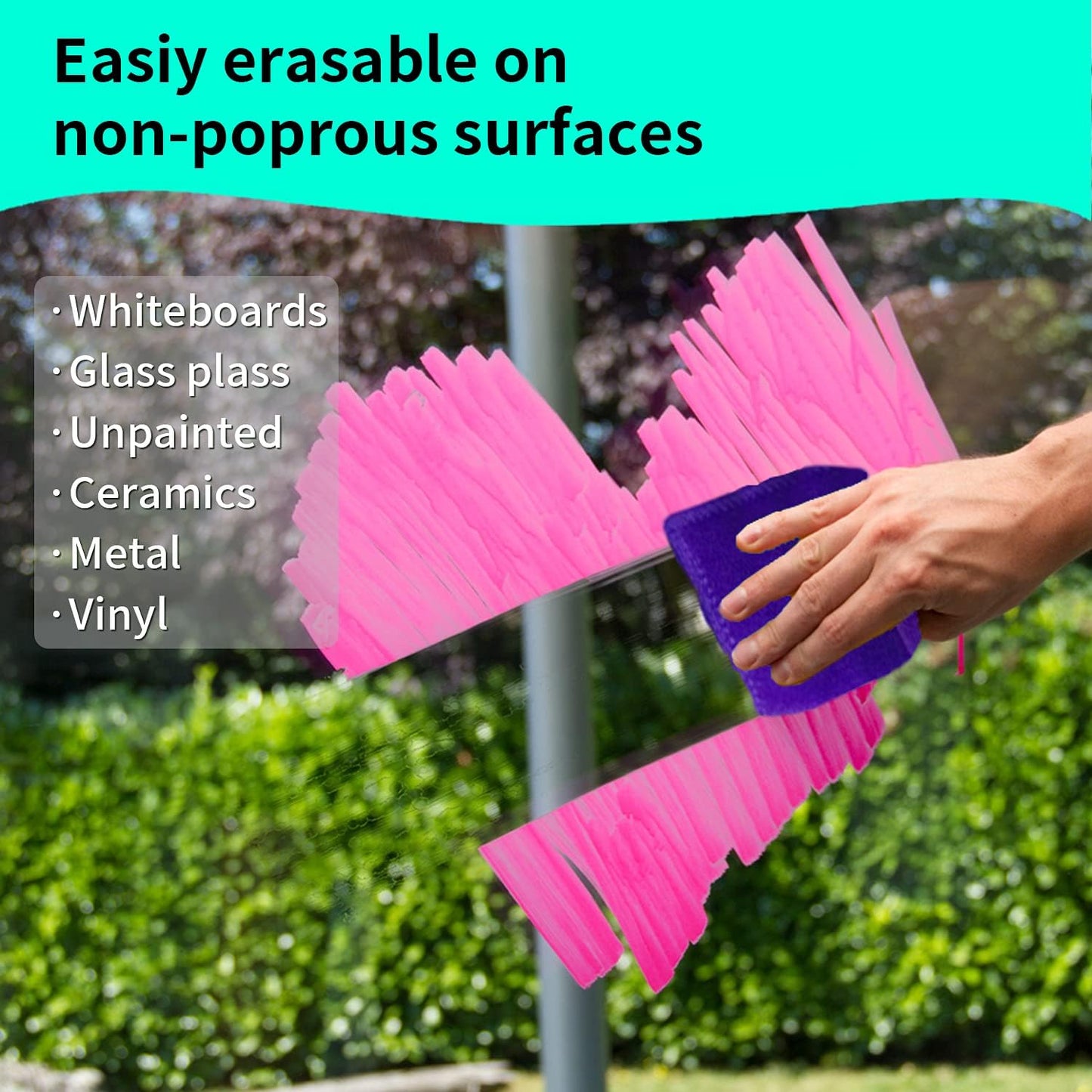 Anyo 12 Pack Window Markers for Cars, Liquid Chalk Markers with 10mm 3 in 1 Nib Wide Tip, Metallic & Neon Color Wet Erase Window Paint for Glass Washable, Glass, Mirror, Blackboard, Bistro, Menus