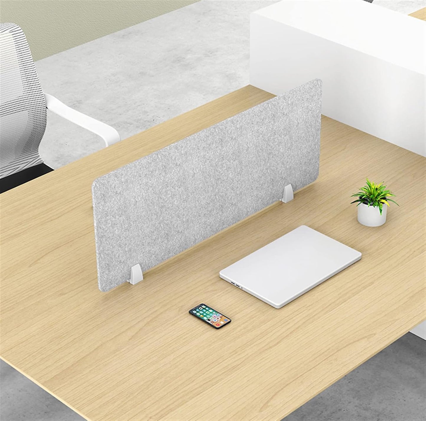 Icegrey Acoustic Desk Divider Privacy Panel Removable Sound Absorbing Desk Partition Board with 2 Clips for Student Call Centers Offices Braries Classrooms Library, Yellow, 39x11.7