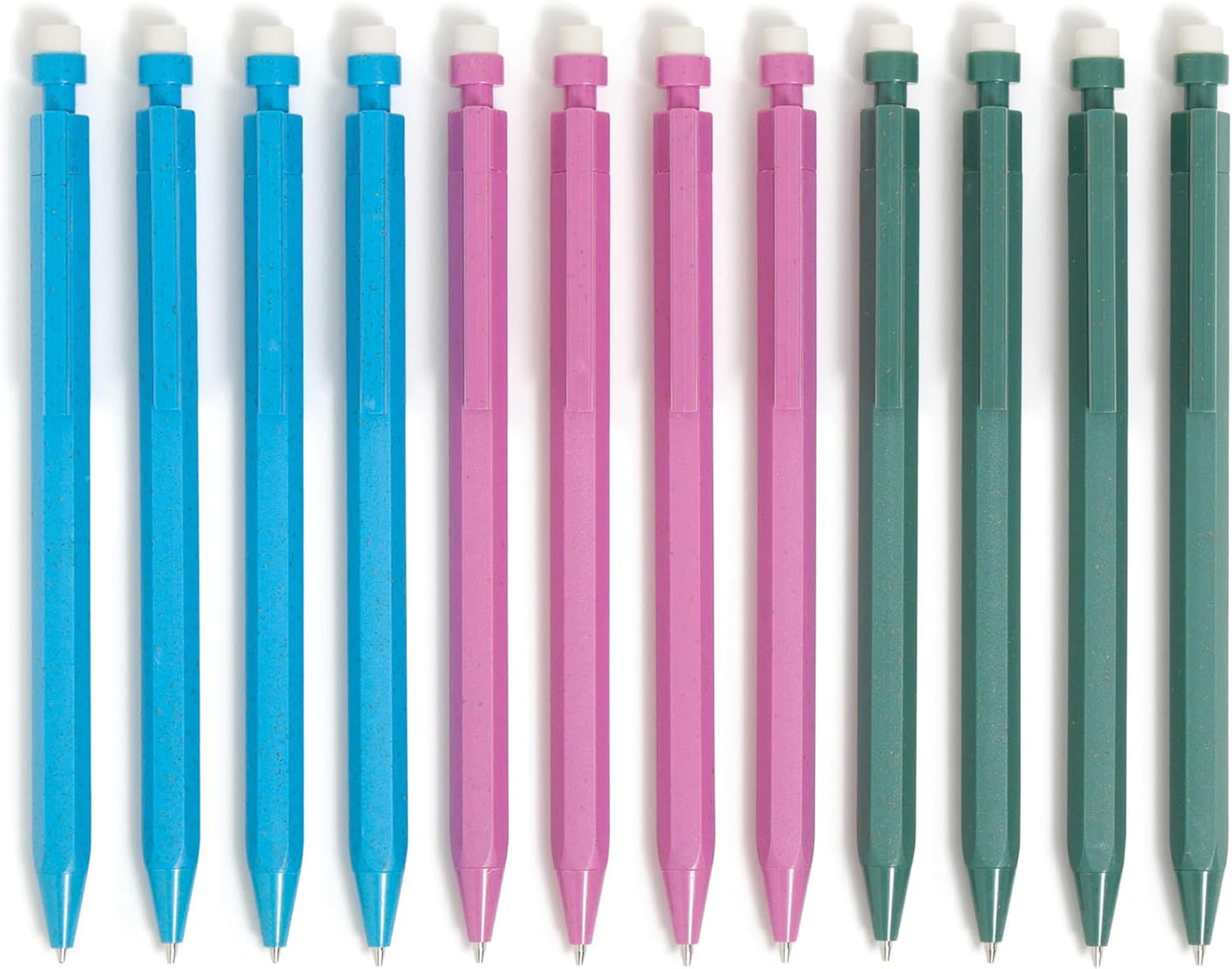 U Brands U-Eco Recycled Mechanical Pencil Set, Bulk Mechanical Pencils 0.7mm, Speckled Brights, Medium Lead, School Supplies, 12 Pack (6591U)