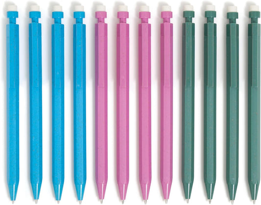 U Brands U-Eco Recycled Mechanical Pencil Set, Bulk Mechanical Pencils 0.7mm, Speckled Brights, Medium Lead, School Supplies, 12 Pack (6591U)