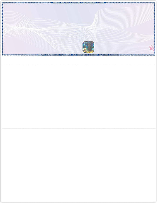 EZ Checks High Security Check Paper with Hologram & 20 Security Features | 500 Sheets | QuickBooks Compatible (Blue/Maroon, Check at Top)