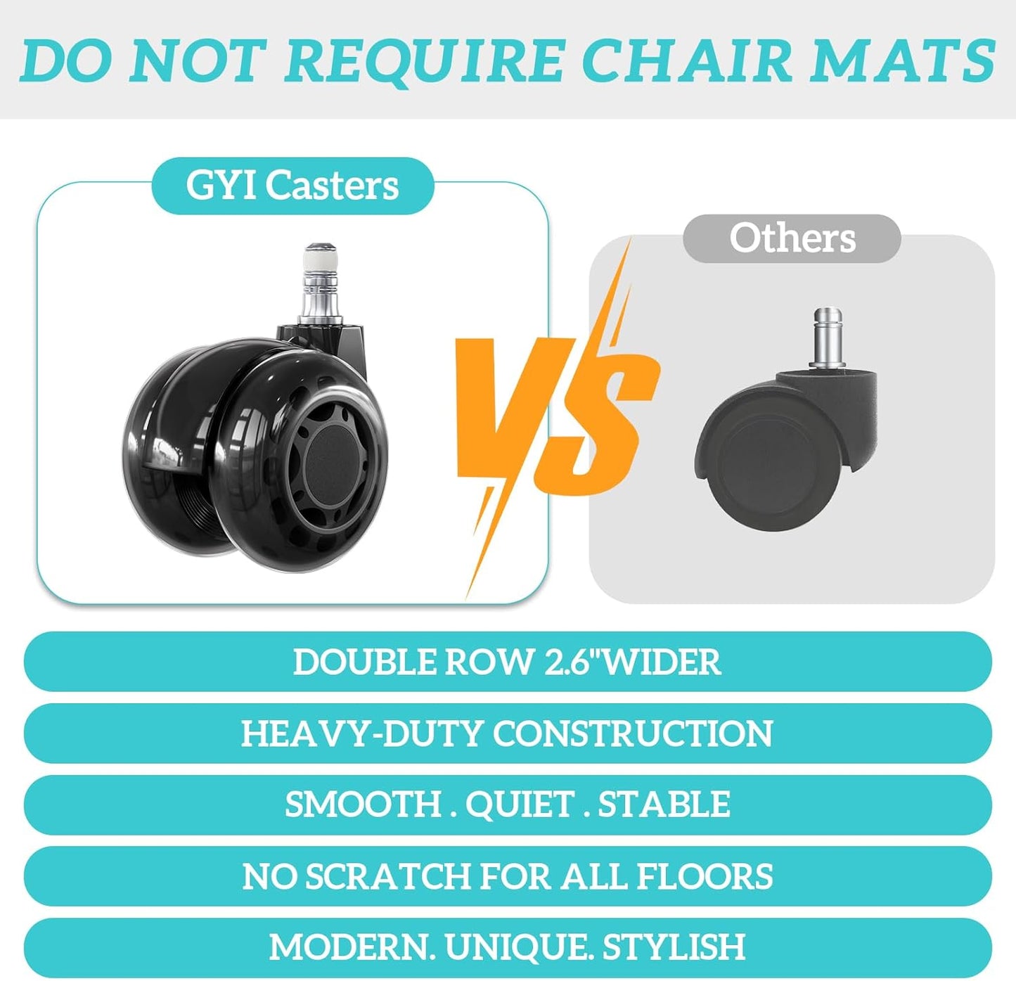 GYI O205P High Back Executive Office Chair, Big and Tall Office Chair 400LBS with Rubber Wheels,Ergonomic Adjustable Computer Desk Chairs with Padded Flip-up Armrests,Lumbar Support (White)