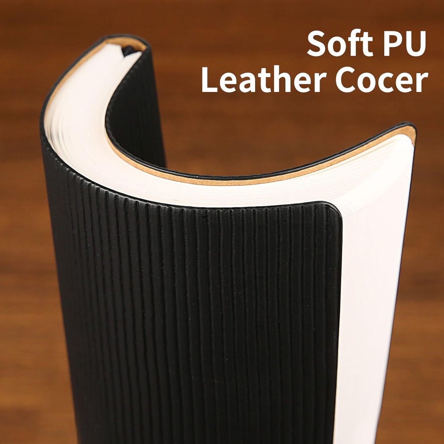 Lined Journal Notebook for Work College Ruled Note Book 5.79"x8.27" A5 PU Leather Daily Journaling 216 Pages for Women Men Writing Home School Supplies Business (A5 Lined 216pages, 07-Black)