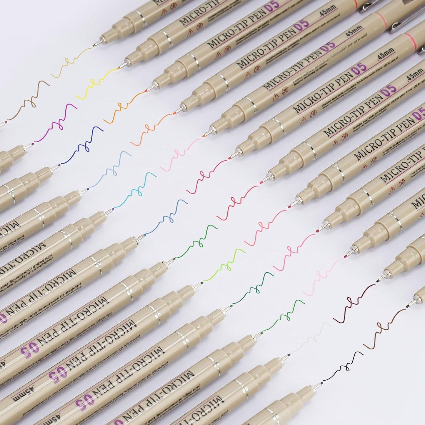 [24 Colors] 05 Micro, Fineliner Pen Set Ink, Fine Point Pen,Multi-liner, Sketching, Anime,Artist Illustrating/Technical Drawing, Office Documents…