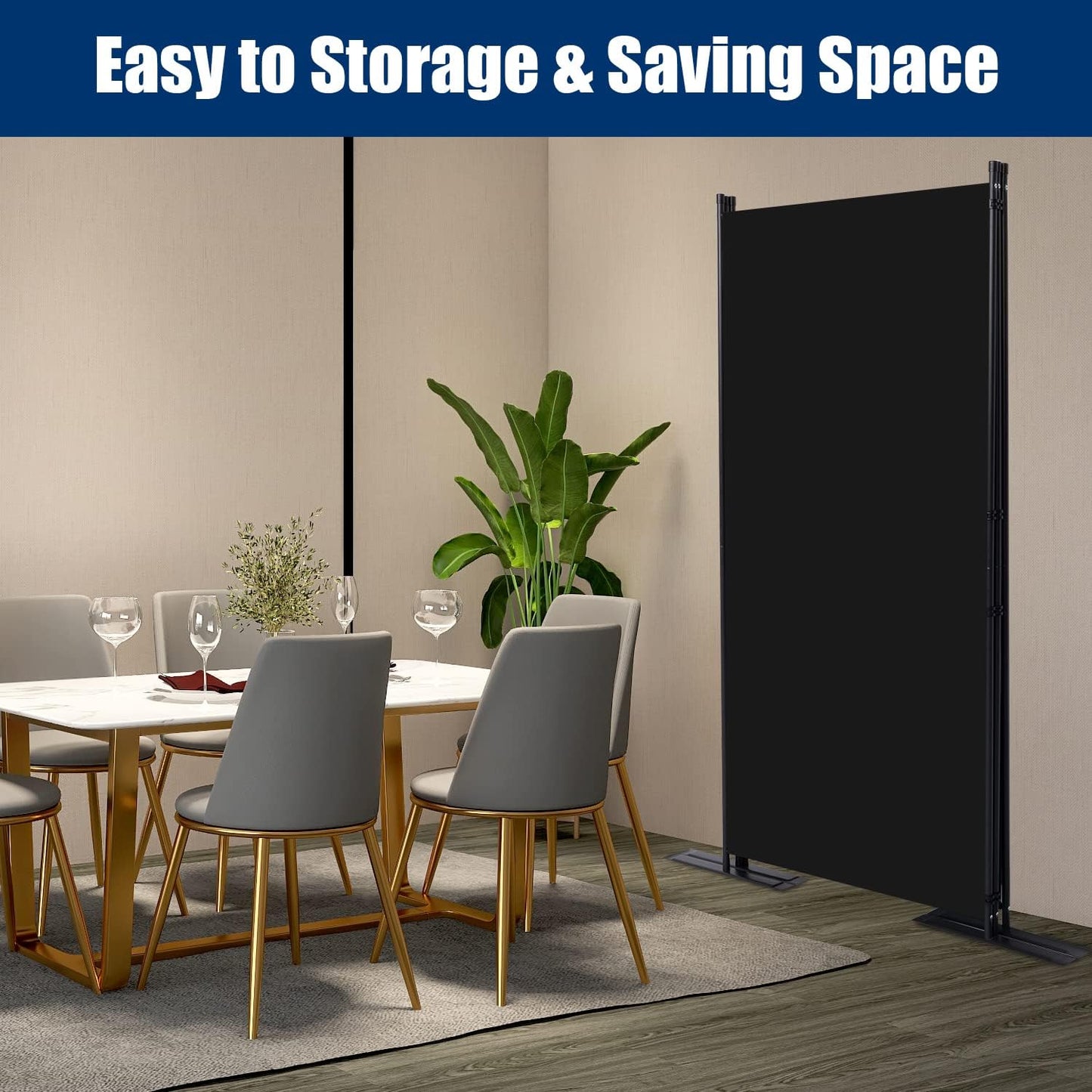 Room Divider 6FT Portable Room Dividers and Folding Privacy Screens, 102'' W Fabric Divider for Room Separation, 3 Panel Partition Room Dividers Freestanding Wall Divider Screen for Dorm Studio Office