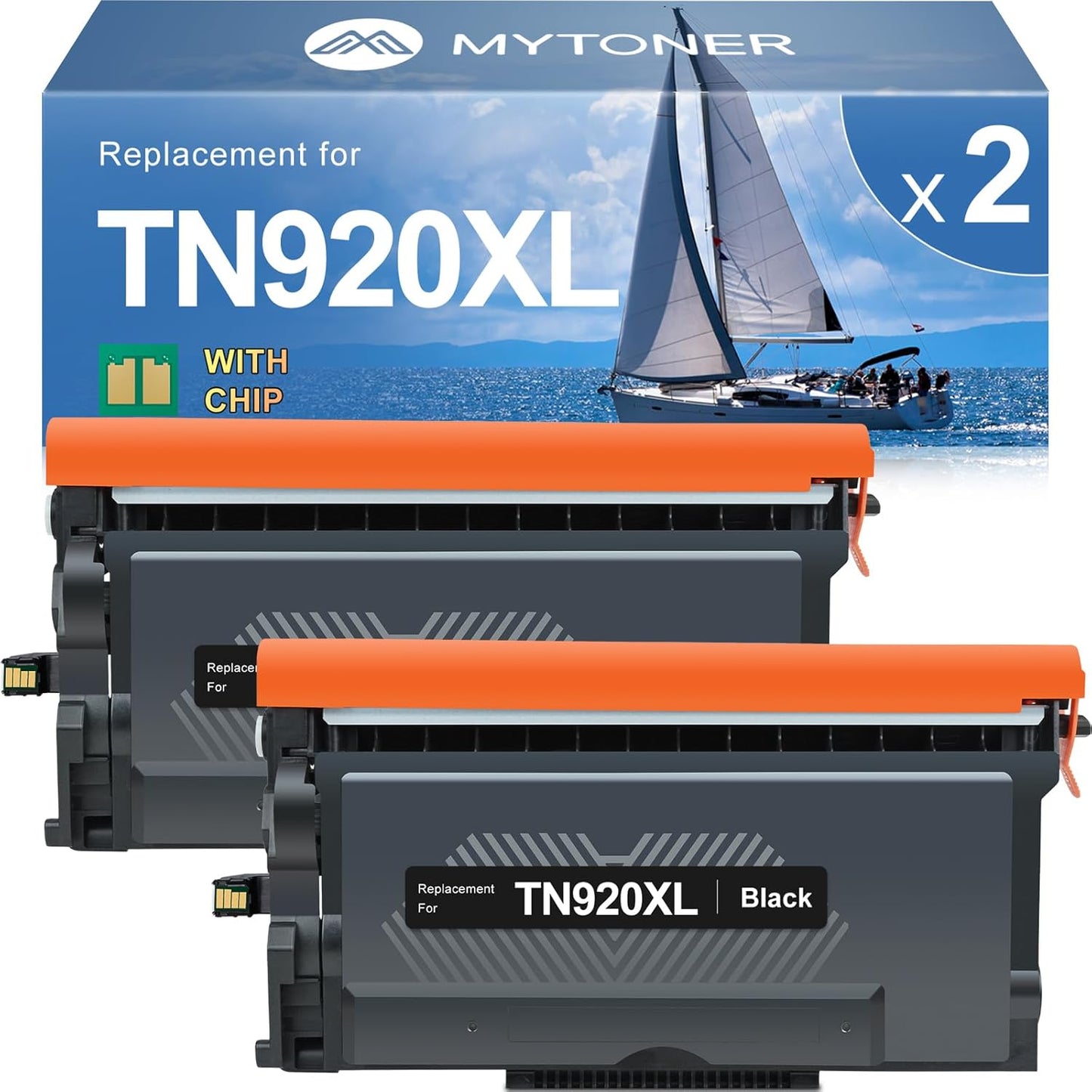 MYTONER Compatible Toner Cartridge Replacement for Brother TN920XL TN920 TN 920 XL for HL-L6210DW HL-L6210DWT HL-L5210DN HL-L5210DW HL-L5210DWT HL-L5215DW HL-L6310DW MFC-L6810D Printer, 2Pack