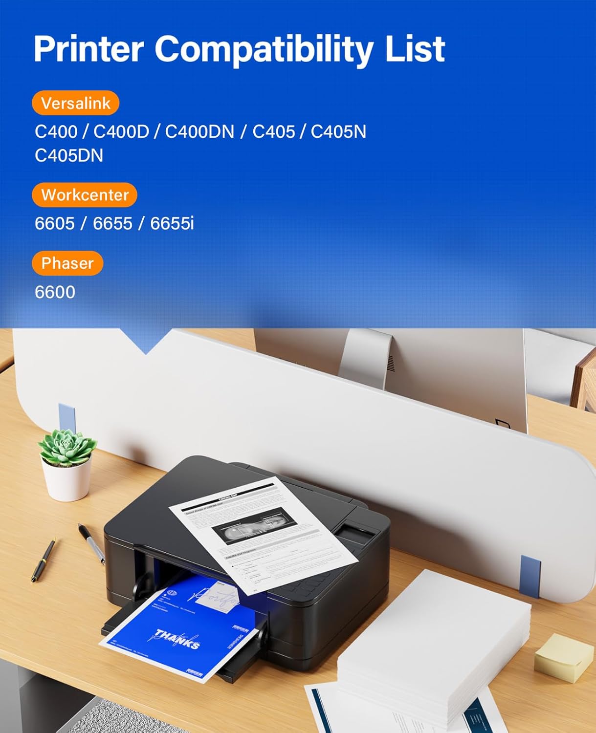 108R01121 Drum Unit Set 4-Pack (Not Toner) Black Cyan Magenta Yellow Replacement for Xerox Versalink C400 C400D C400DN C405 C405N C405DN Phaser 6600 Workcenter 6605 6655 6655i Laser Printer Image-Drum