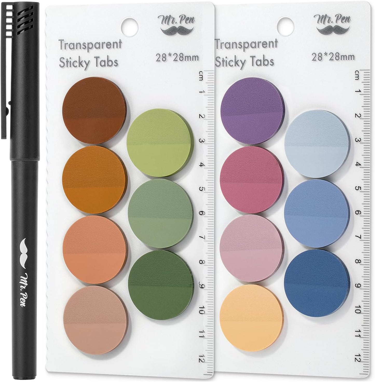 Mr. Pen- Transparent Sticky Notes, 560 Pcs, Assorted Colors, Round Translucent Sticky Notes