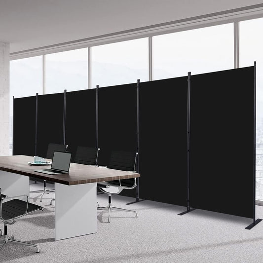 Room Divider 6FT Portable Room Dividers and Folding Privacy Screens, 204'' W Fabric Divider for Room Separation, 6 Panel Partition Room Dividers Freestanding Wall Divider Screen for Dorm Studio Office