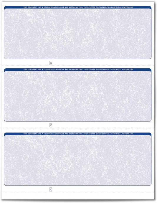 VersaCheck ValueChex - 1500 Blank Business Standard Checks - Blue Classic - 500 Sheets Form #3000