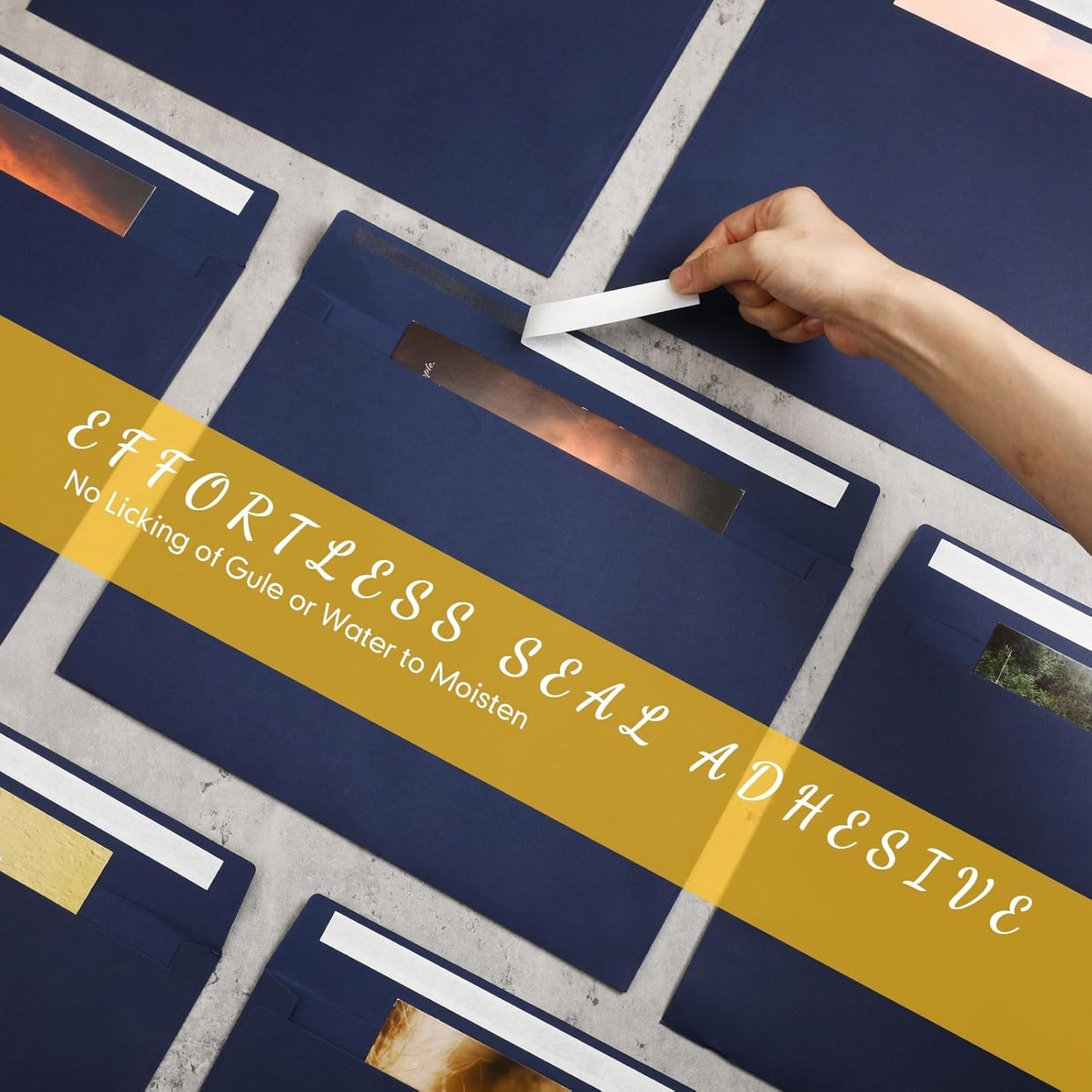 Crtiin 100 Pcs 9 x 12 Open End Booklet Envelopes 80 lb 120gsm Catalog Envelopes with Closure for Mailing Catalog Financial Document Magazine Pamphlet Business(Navy)