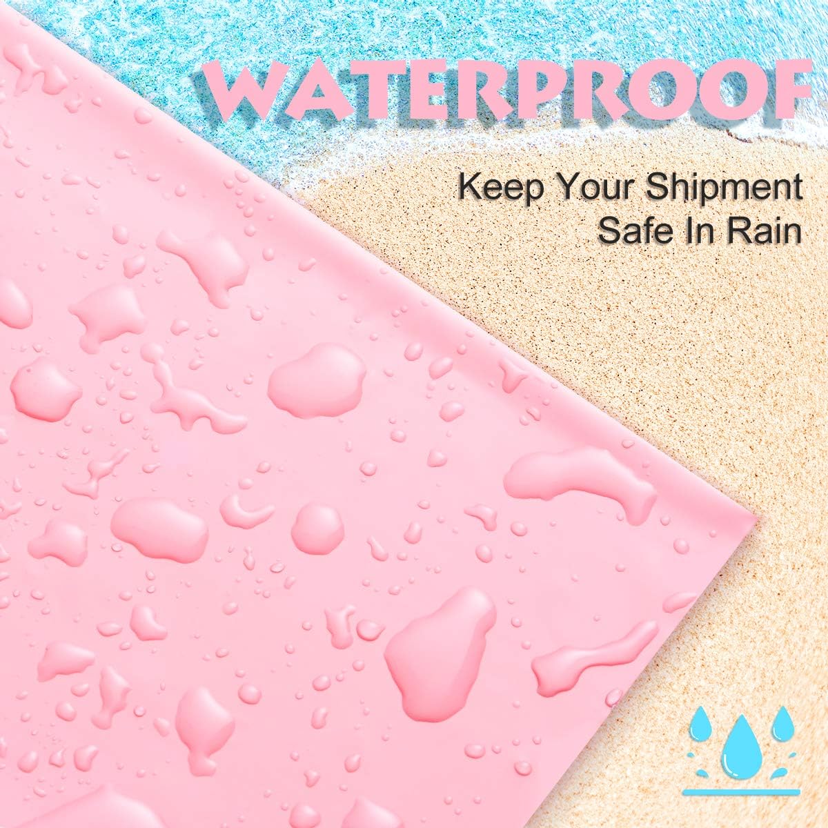 UCGOU Poly Mailers 19x24 Inch Light Pink 100 Pack Extra Large Shipping Bags Strong Thick Mailing Envelopes Self Seal Adhesive Waterproof and Tear Proof Boutique Postal for Clothing Quilt and More