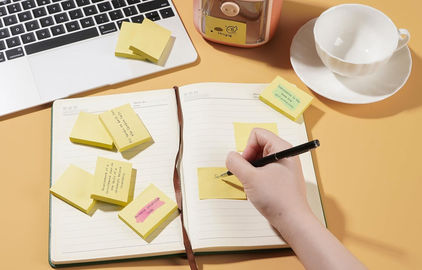 Mini Sticky Notes 1.5x2 in, 36 Pad Yellow Strong Adhesive Post, Suitable for School, Home, Office, Clean Removal