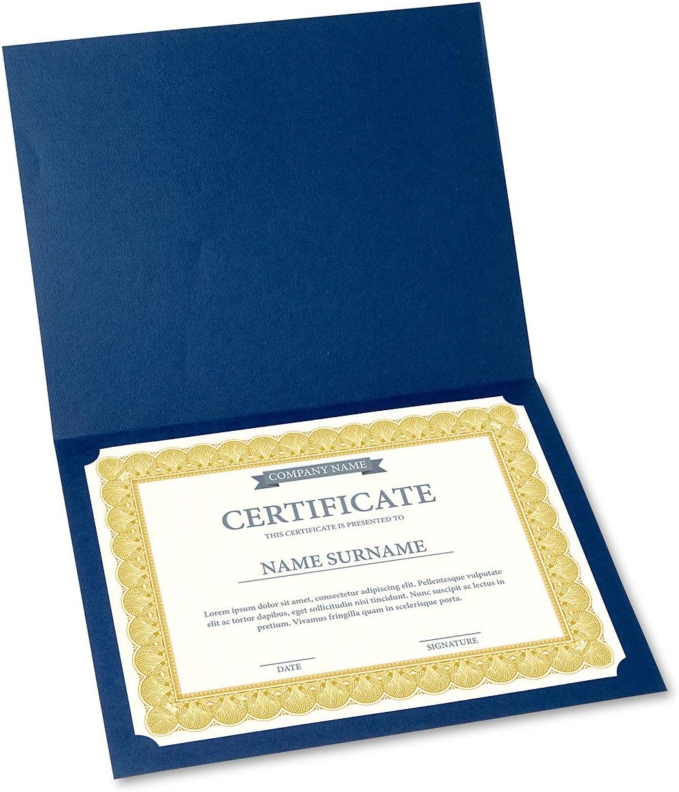 Elite Gold & White Parchment Certificate Papers - Pack of 100, Laser & Inkjet Printer Compatible, For Office, Business Awards, Graduation, School Diplomas, 8-1/2" x 11" on 70 lb Text Stock