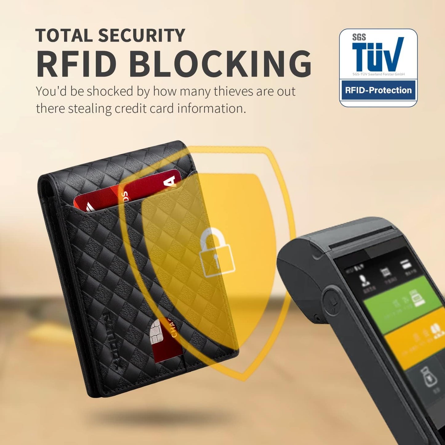 RUNBOX Novelty Wallet for Men Slim 11 Credit Card Holder Slots Leather RFID Blocking Small Thin Men's Wallet Bifold Minimalist Front Pocket Large Capacity Gift Box