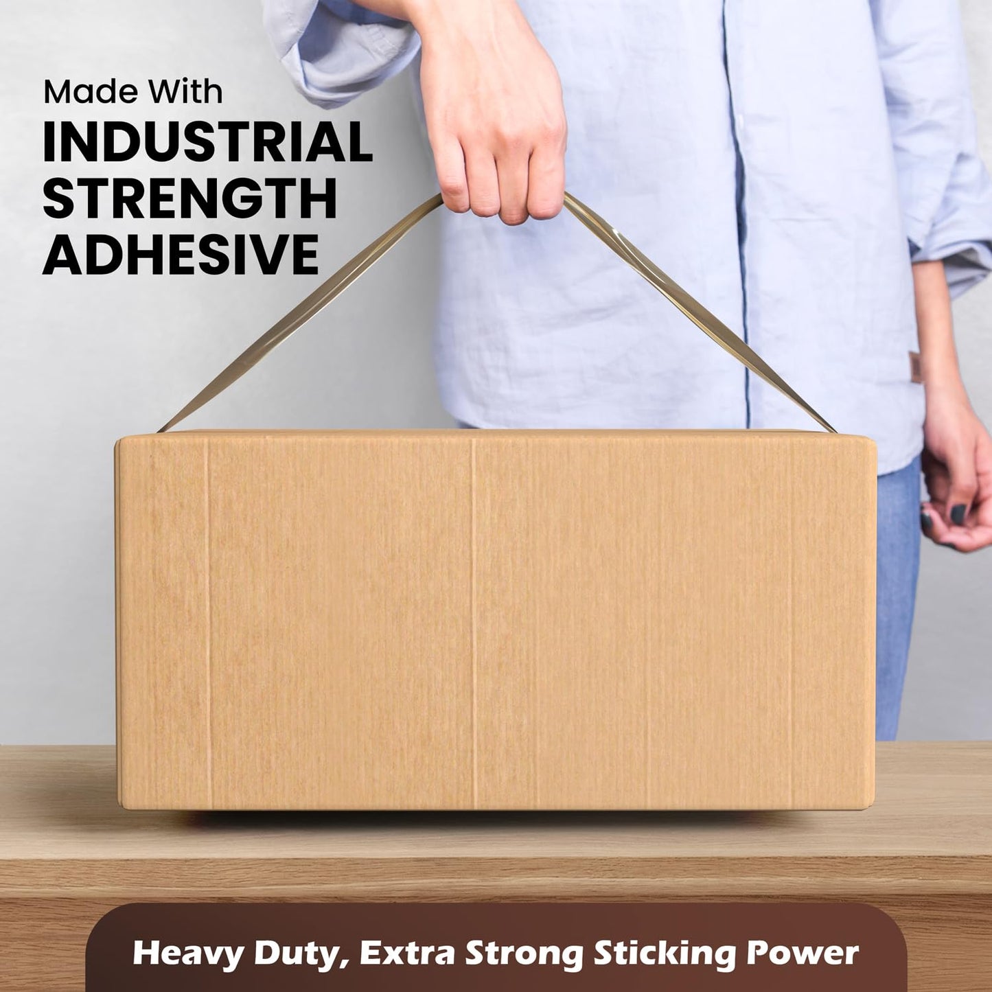 36 Rolls [Upgraded] 2" Brown Premium Packing Tape, 110 Yards, 2.2 mil, Heavy Duty Packaging Tape for Shipping, Moving, Sealing - Stronger & Thicker